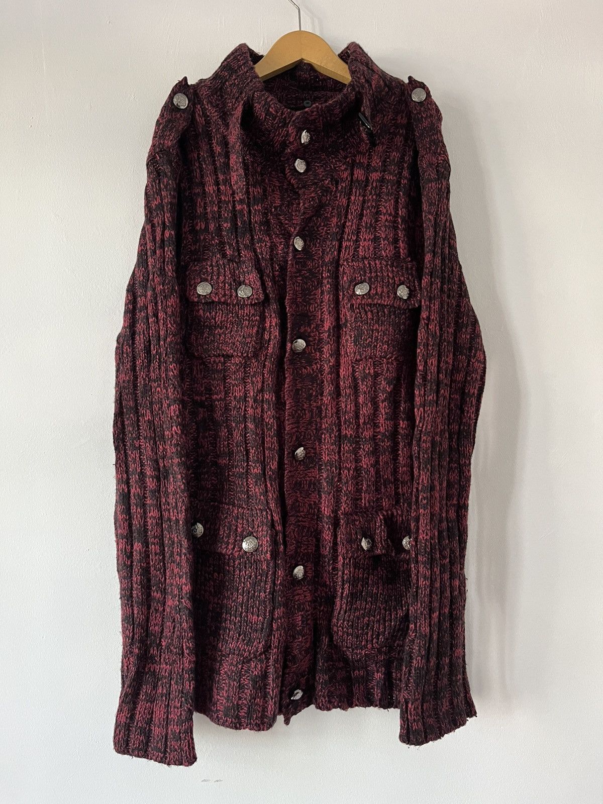 Japanese Brand Japanese ROBBLE Gothic Multi Pocket Knitwear Jacket Size US M / EU 48-50 / 2 - 2 Thumbnail