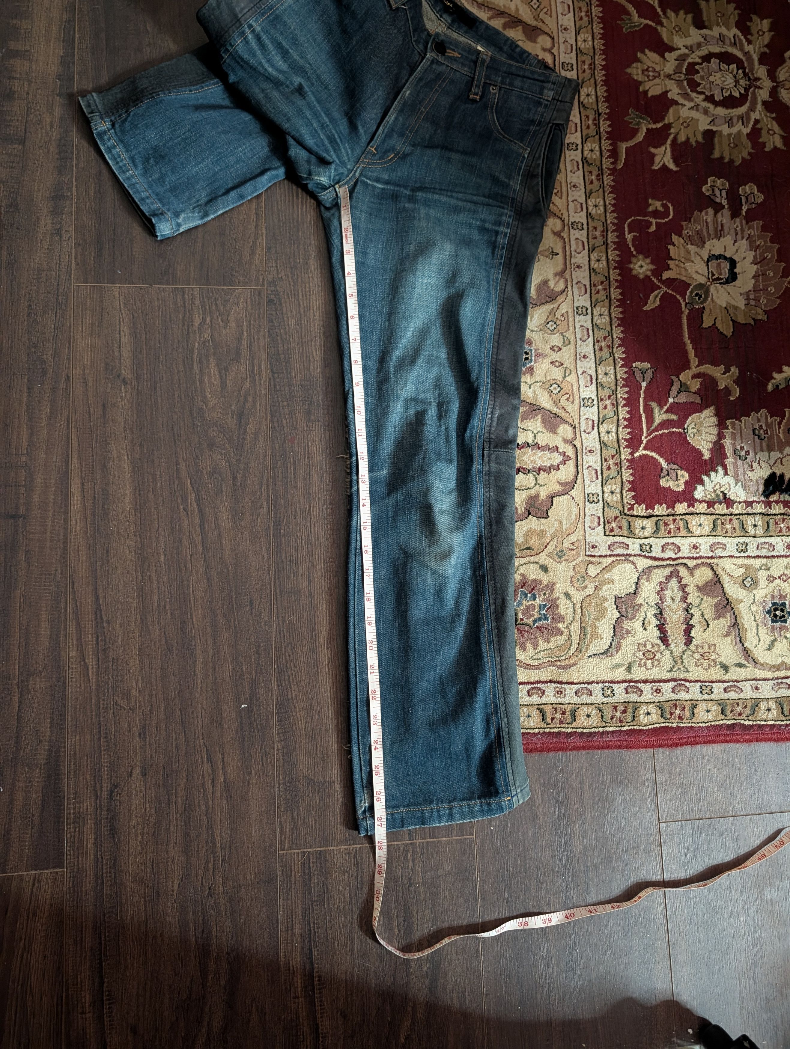 Maison MIHARA YASUHIRO MMY VTG horse leather trompe l'oeil denim jeans Japan Size 28" / US 6 / IT 42 - 20 Thumbnail