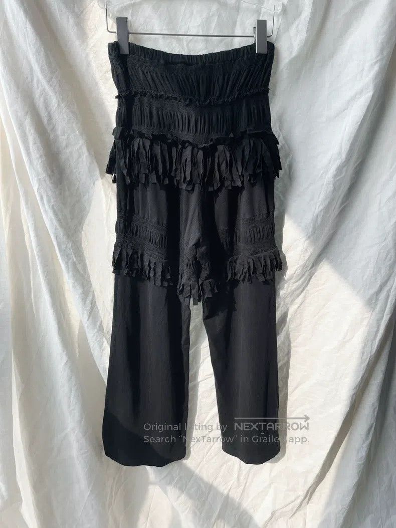 Comme des Garcons Comme Des Garcons size XS Torn lace fringe gathered long p Size 22" - 3 Thumbnail