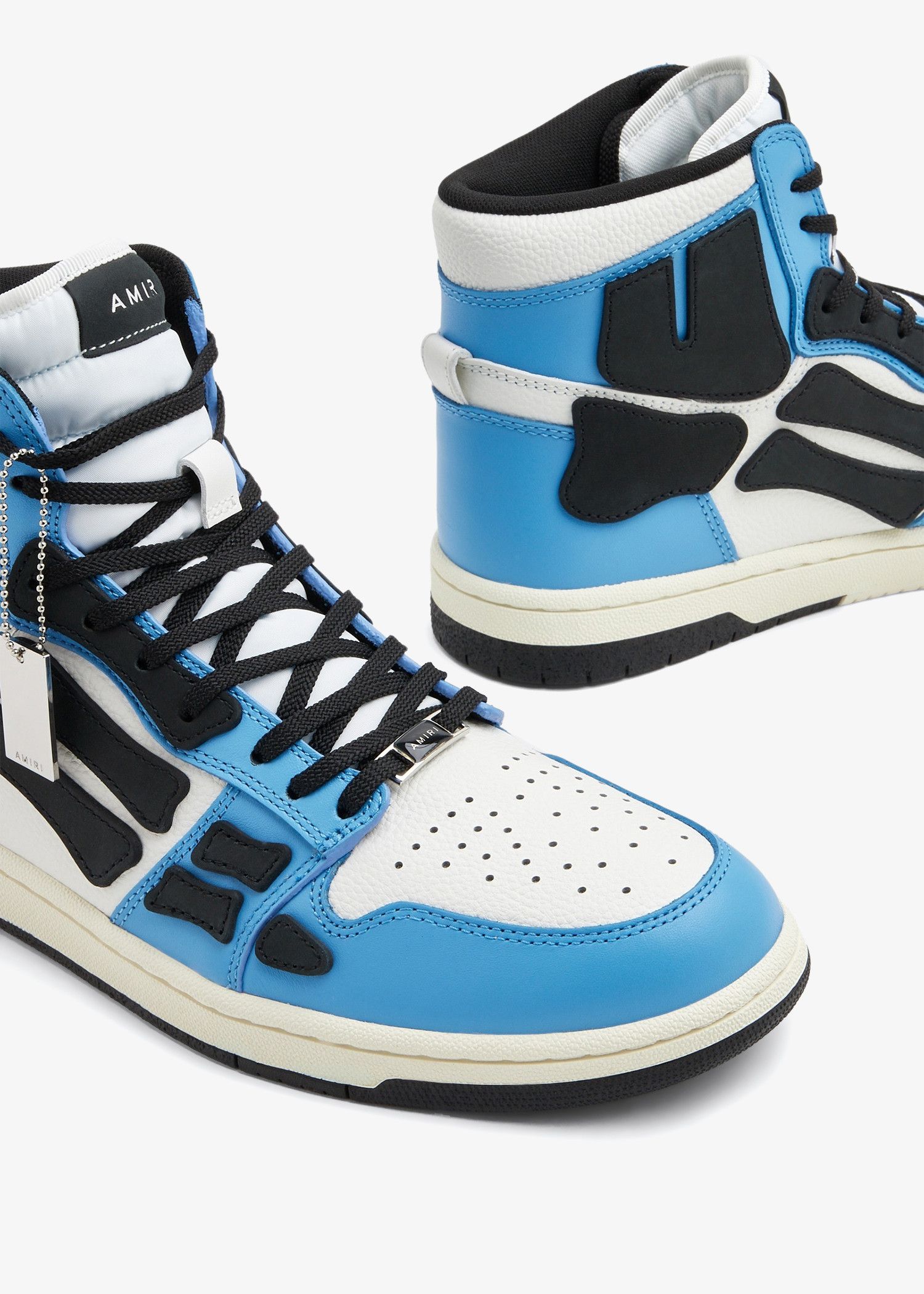 Amiri o1gr1nt1024 Skel Hi-Top Sneakers in Carolina Blue/White Size US 7 / EU 40 - 4 Thumbnail