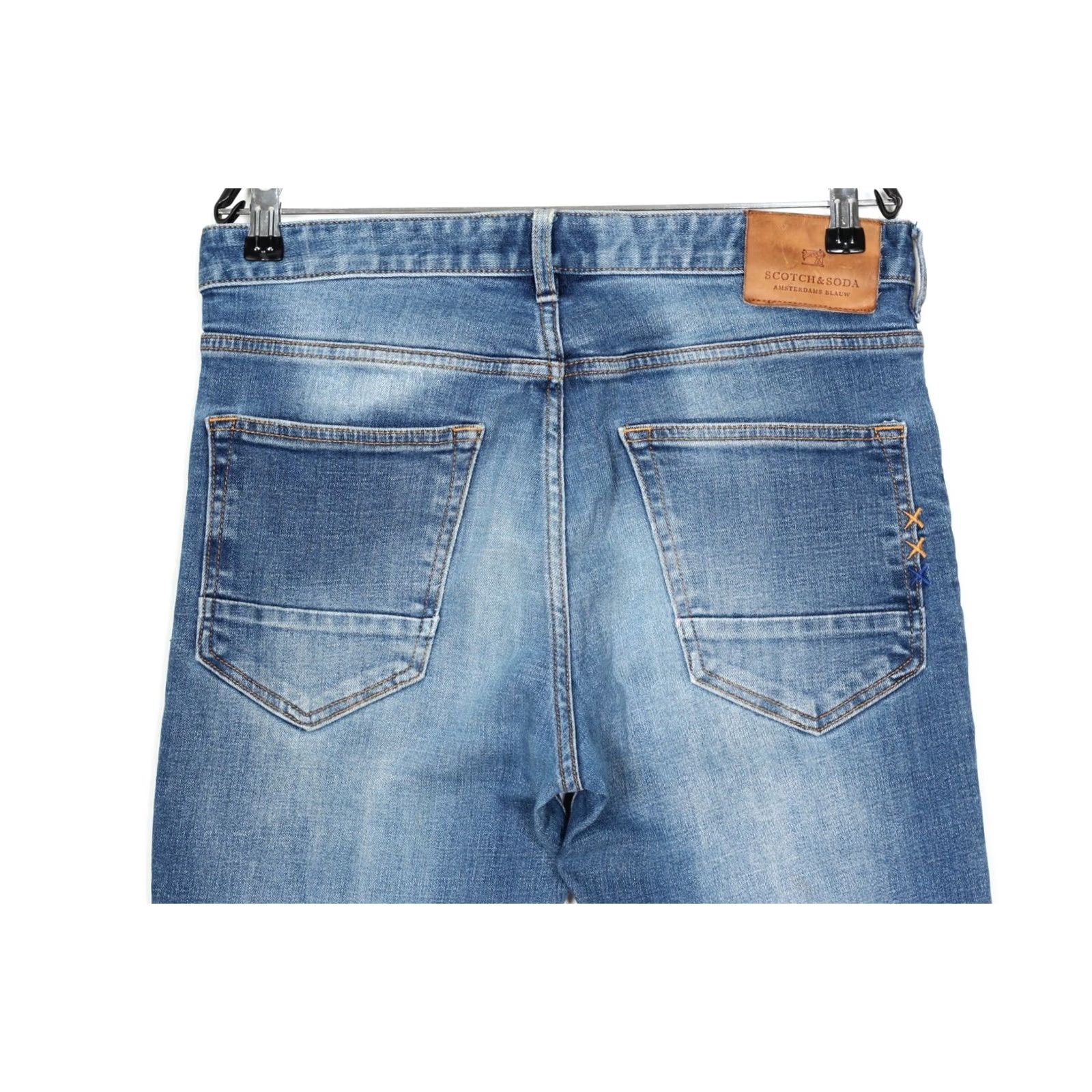 Scotch & Soda SCOTCH & SODA SKIM Stretch Skinny Jeans Men 32/36 Blue Denim Slim 5-Pocket DZ4507 Zips Rise Mid 10-12in Adult Mens Size US 32 / EU 48 - 3 Thumbnail