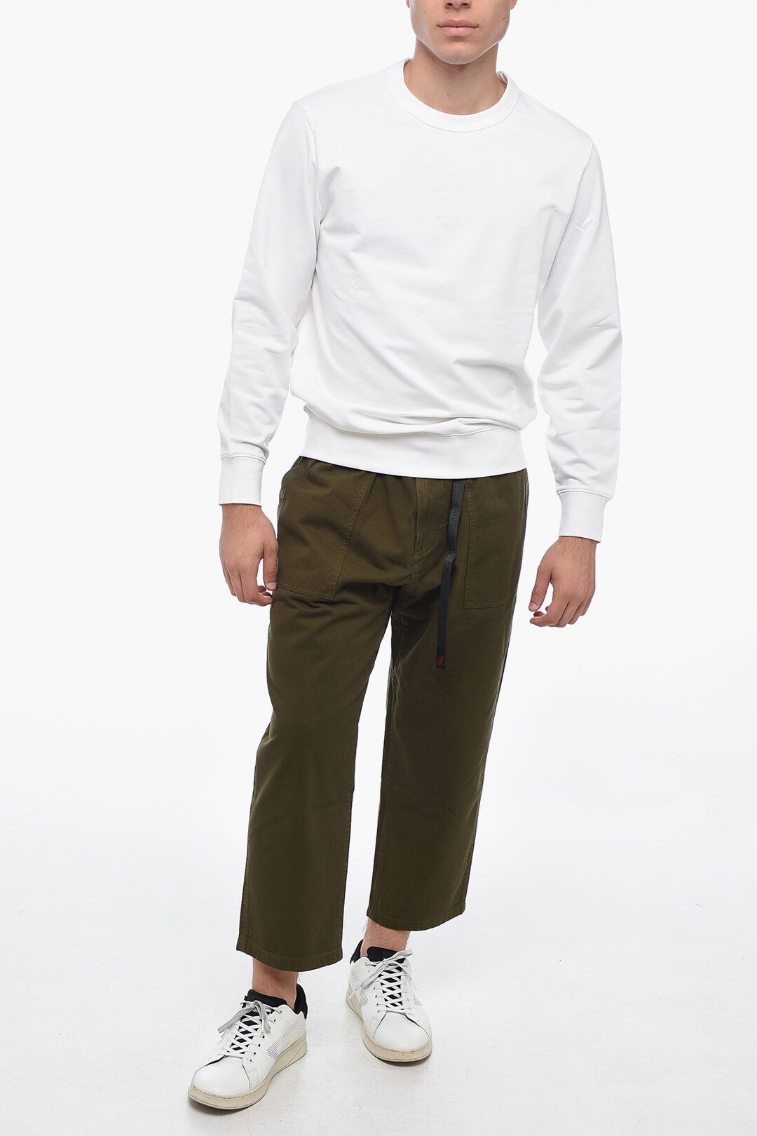 C.P. Company og1mm1024 Crewneck Sweatshirt in White Size US L / EU 52-54 / 3 - 4 Thumbnail