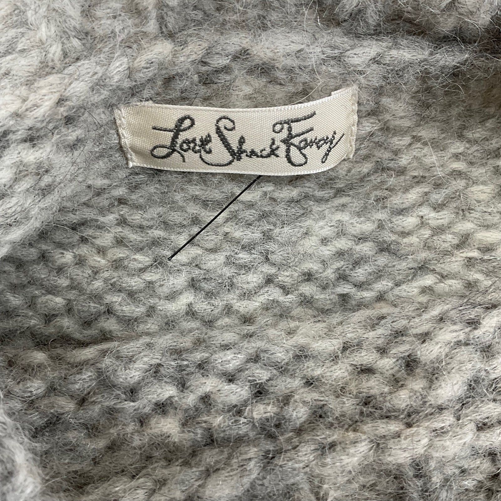 LoveShackFancy LoveShackFancy Atlas Grey Fringe Sweater Alpaca Size Small Size S / US 4 / IT 40 - 3 Thumbnail