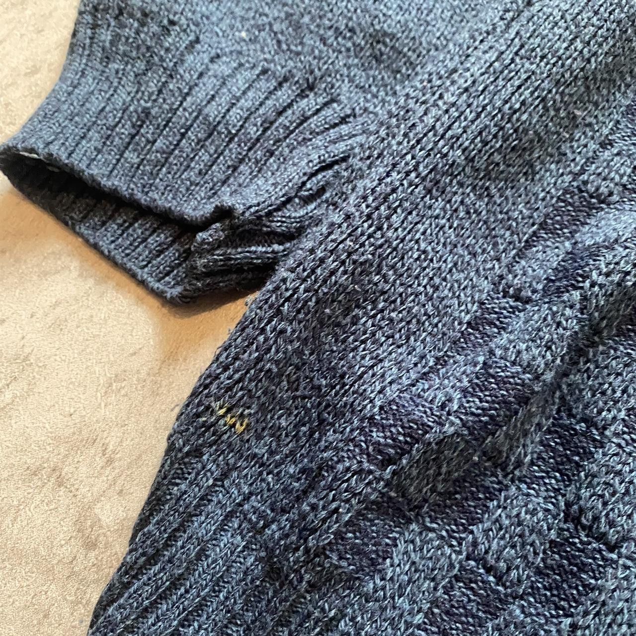 Other Navy White vintage 90s knit sweater knitwear Retro Size US XL / EU 56 / 4 - 7 Thumbnail