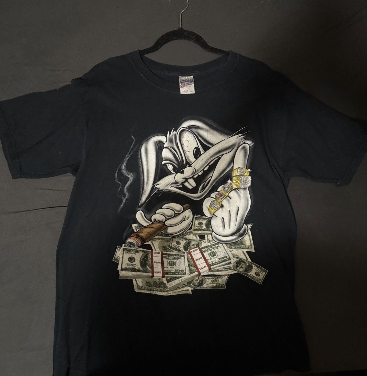 Vintage Gangster Bugs Bunny Vintage T-Shirt Size US L / EU 52-54 / 3 - 1 Thumbnail
