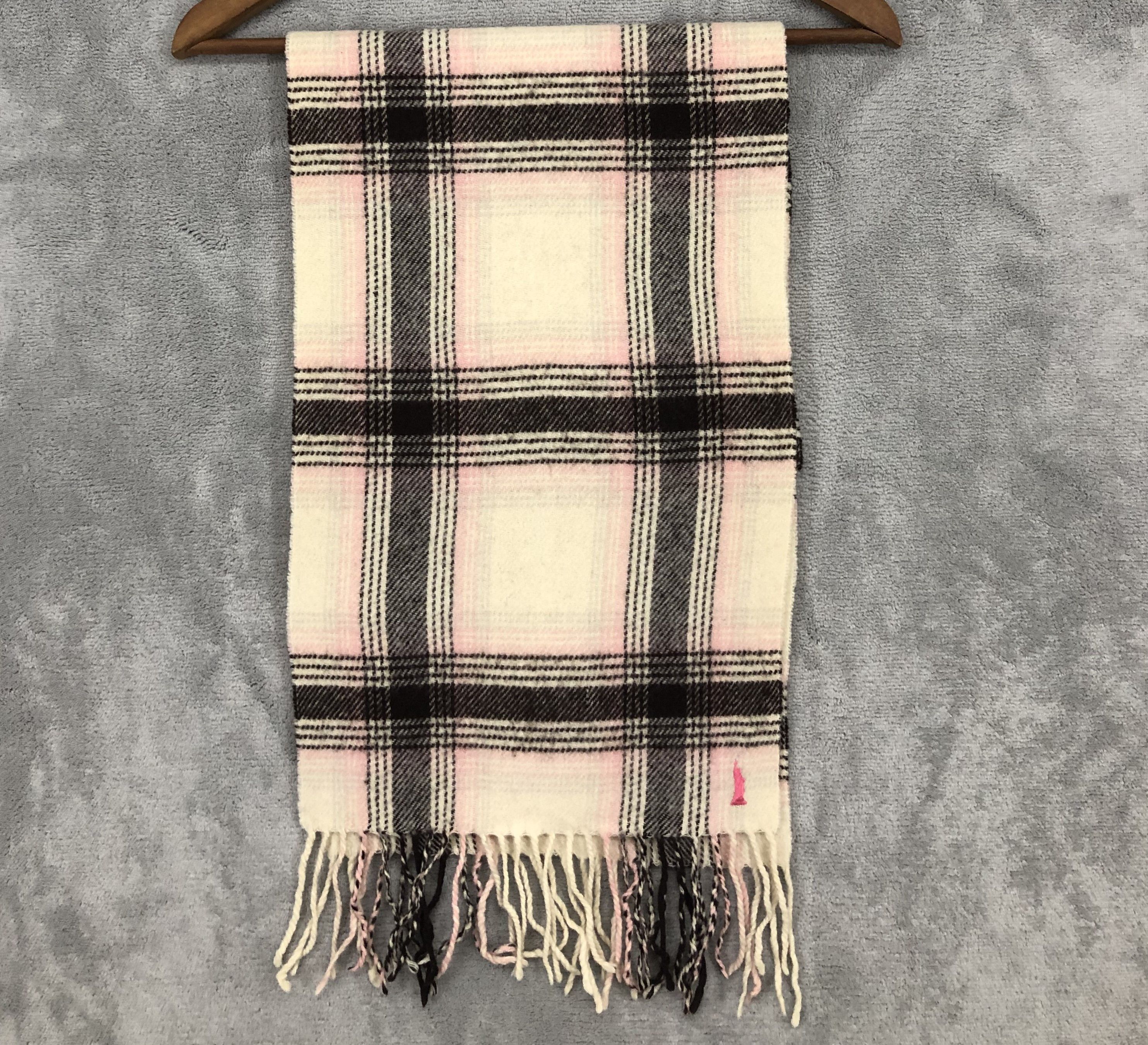 image of Designer East Boy Checkered Wool Scarf Muffler Neck Scarf in Brown Mix, Men's