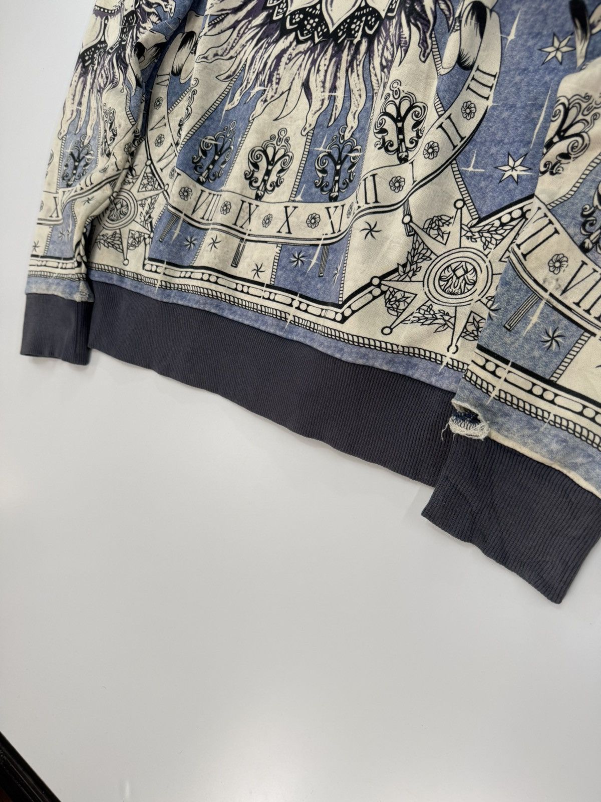 Dolce & Gabbana 🔥 D&G Majolica Sun Sweat Survival Distressed Celestial AOP Size L / US 10 / IT 46 - 19 Thumbnail