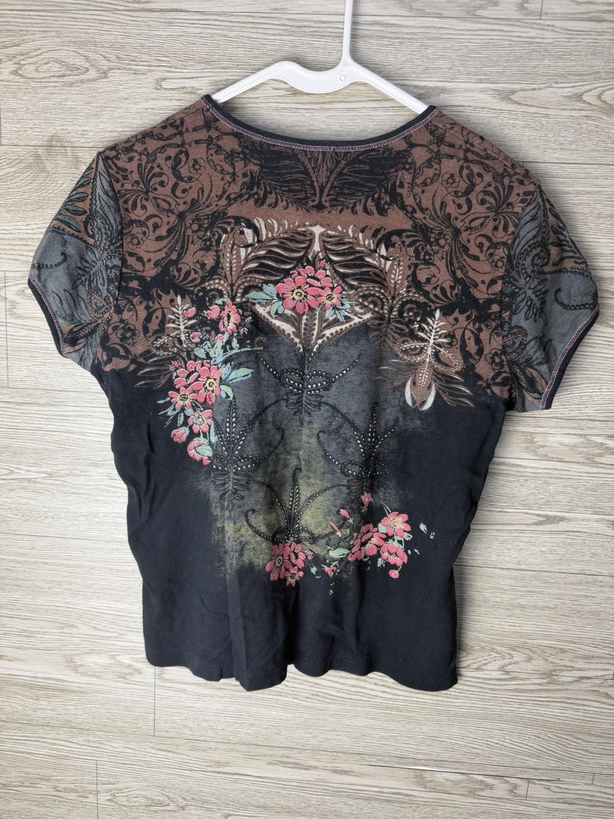 Faded Glory Y2K Jamee J. Blue Tan Floral Grunge Short M Punk Size M / US 6-8 / IT 42-44 - 3 Thumbnail
