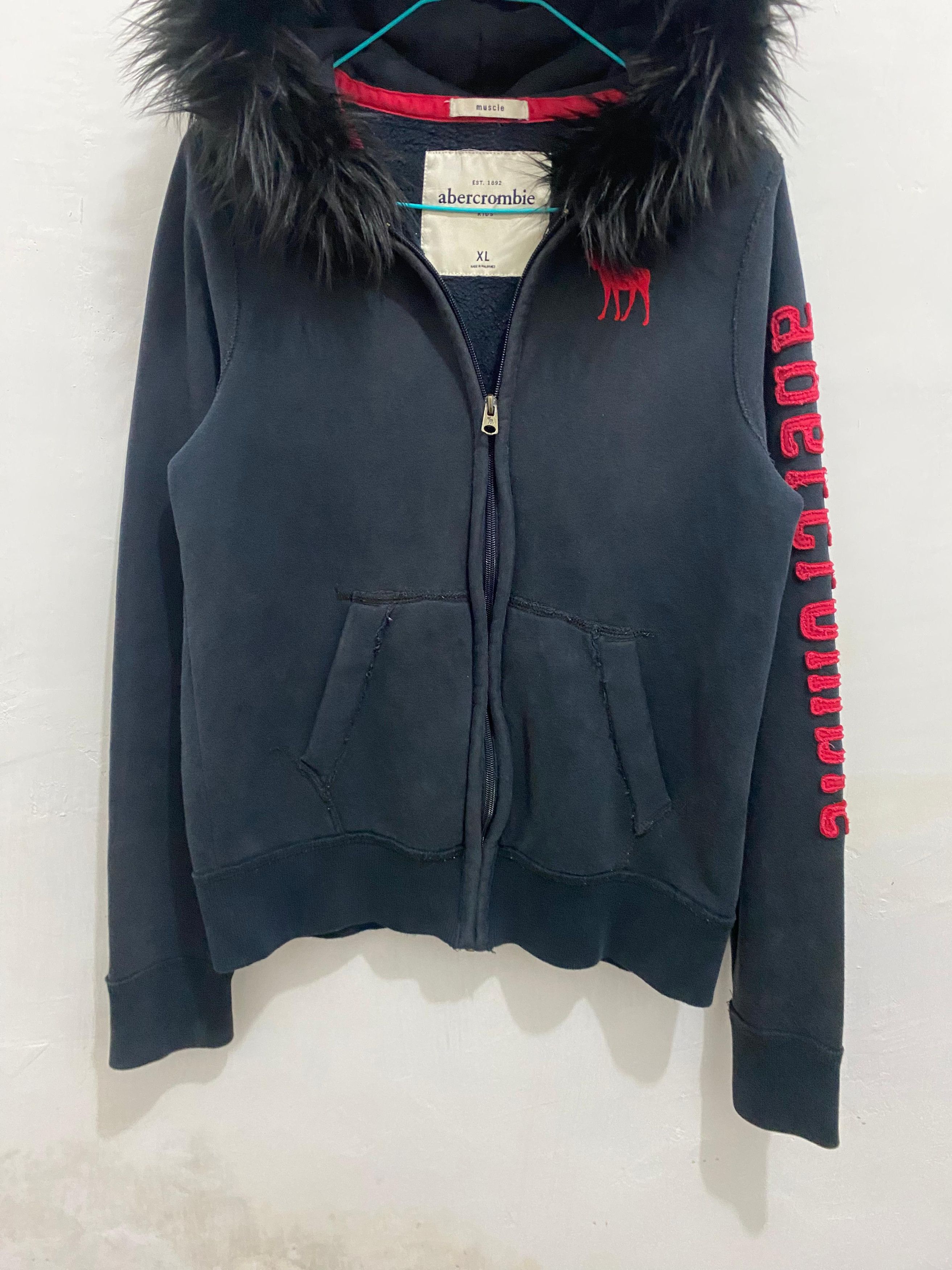 Abercrombie & Fitch Abercrombie & Fitch Fur Zipper Hoodie LGB Style Size US M / EU 48-50 / 2 - 10 Thumbnail