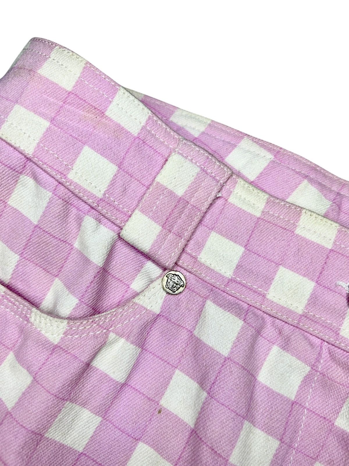 Versace S/S 93 Gingham Shorts Size 28" / US 6 / IT 42 - 6 Thumbnail