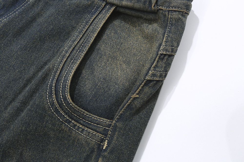 Jean × Vintage Y2K Dirty Grunge Hip Hop Baggy Jeans Size US 34 / EU 50 - 7 Thumbnail