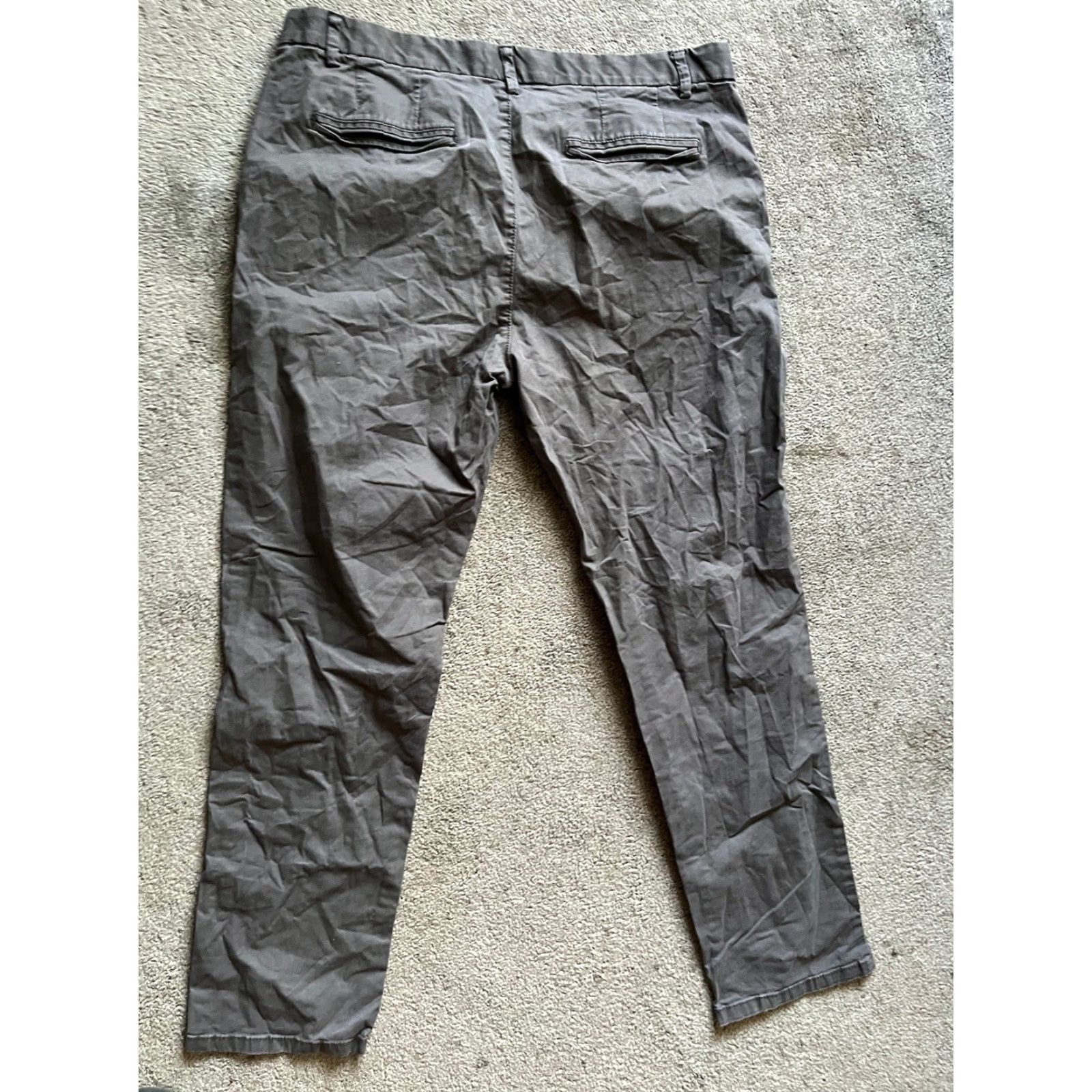 Denim & Co. Denim Co. Pants Men's Slim Stretch Chino 36x30 Gray Flat Front Slash Pocket Size US 36 / EU 52 - 3 Thumbnail