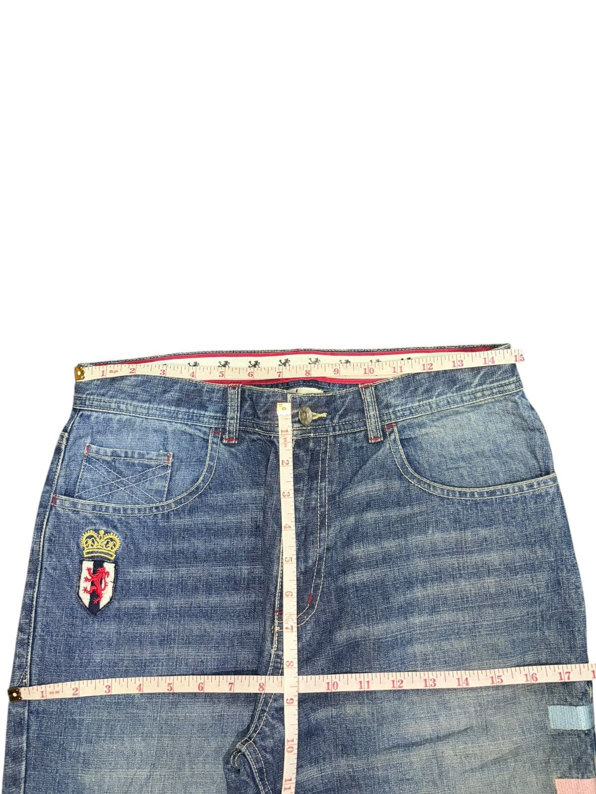 Dsquared2 Vintage Japanese Brand Embroidered Distress Flare Jeans Size US 29 - 6 Thumbnail