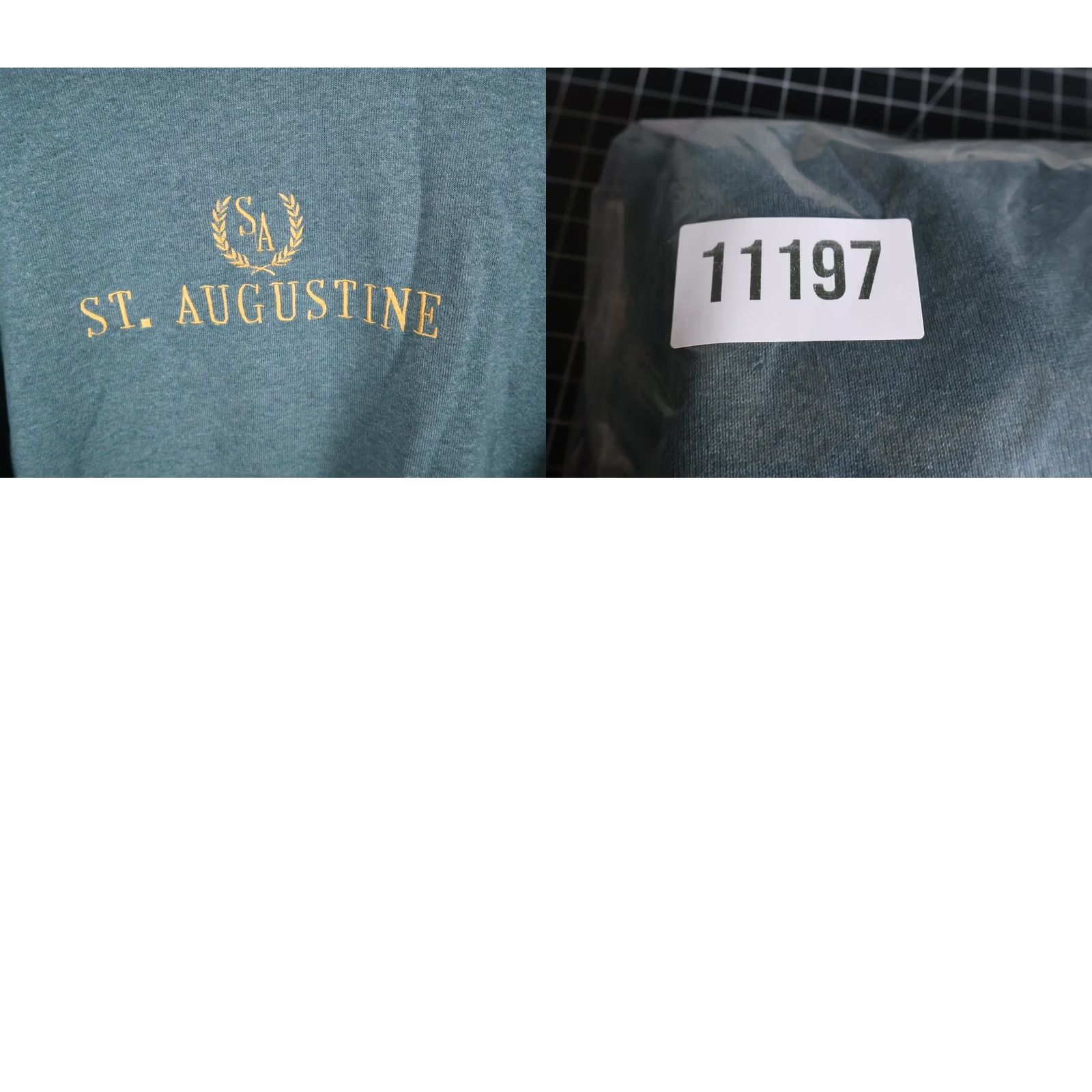 Tultex VINTAGE Tultex Sweatshirt Men XL Green 90s Embroidered Crewneck 50/50 Pullover Produce/Graphic Print/St. Augustine Size US XL / EU 56 / 4 - 9 Thumbnail