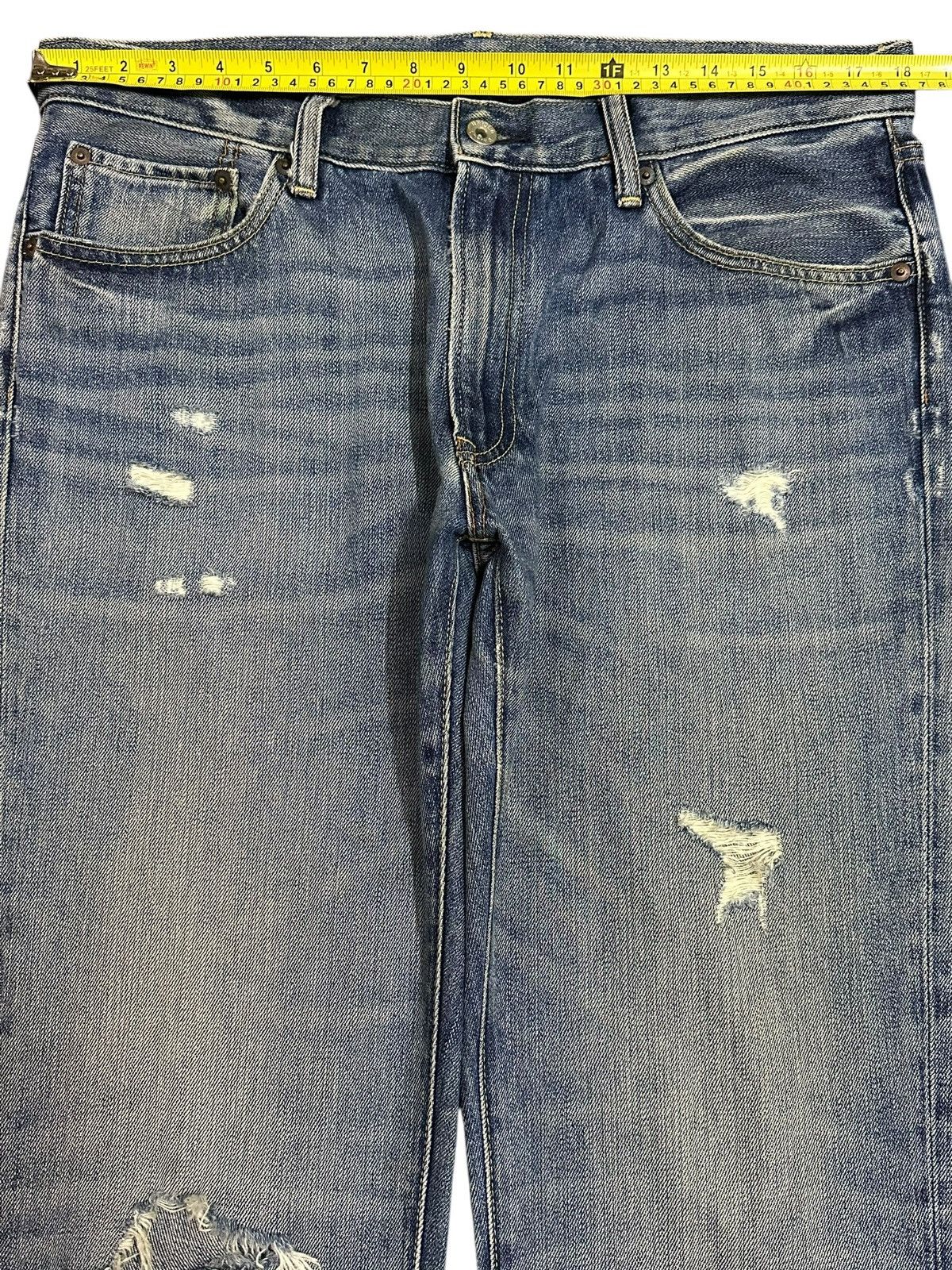 Japanese Brand Vintage Japanese Uniqlo Blue Wash Distressed Style Jeans Size US 36 / EU 52 - 12 Thumbnail