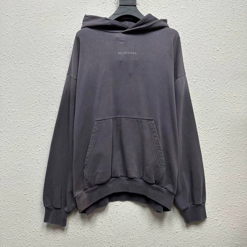 Balenciaga Balenciaga Ombre Embroidered Logo Washed Hoodie Size US M / EU 48-50 / 2 - 1 Thumbnail