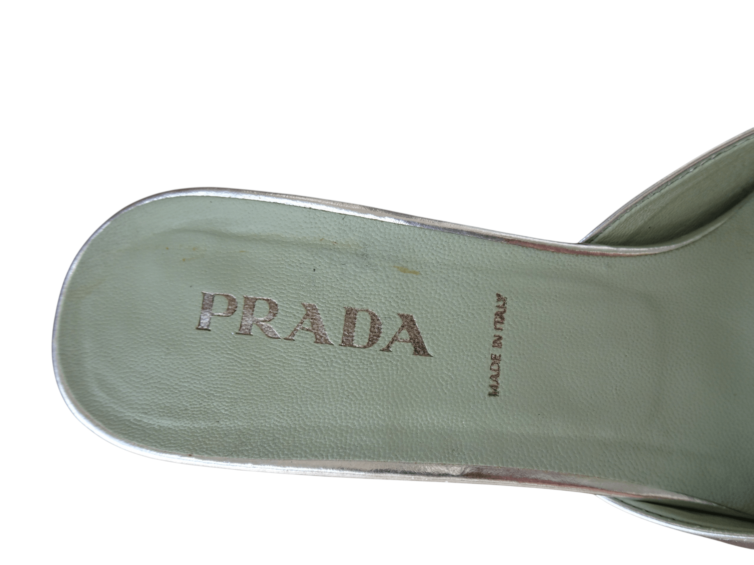 Prada PRADA METALLIC KITTEN HEELS Size US 7.5 / IT 37.5 - 4 Thumbnail