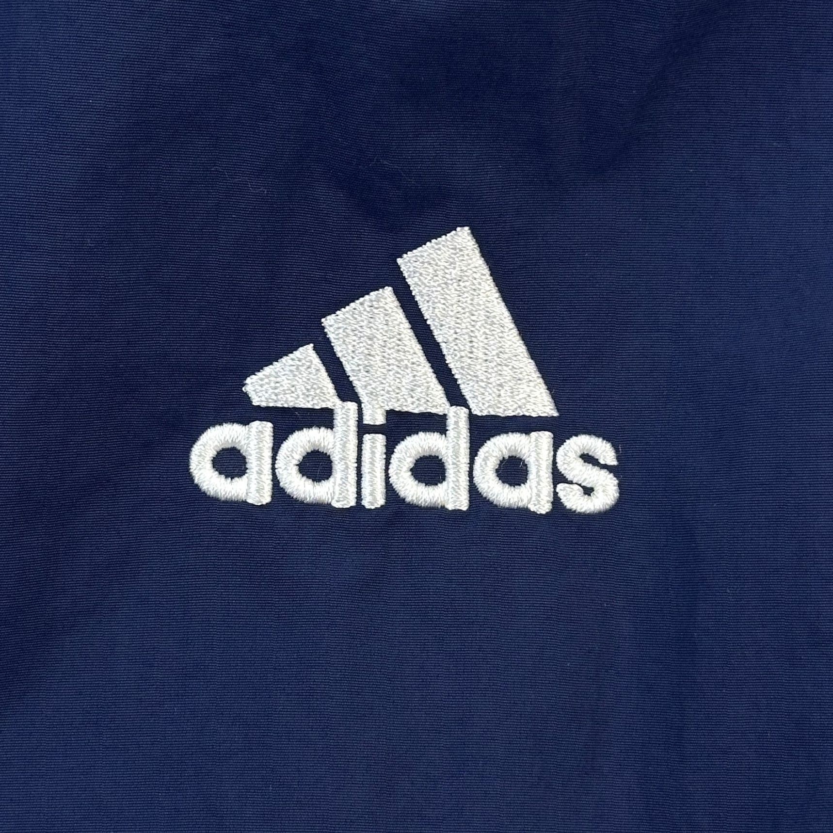 Adidas Adidas Base Coach Jacket Mens M Blue Snap Button Baseball Bomber Logo Jacket Size US M / EU 48-50 / 2 - 4 Thumbnail