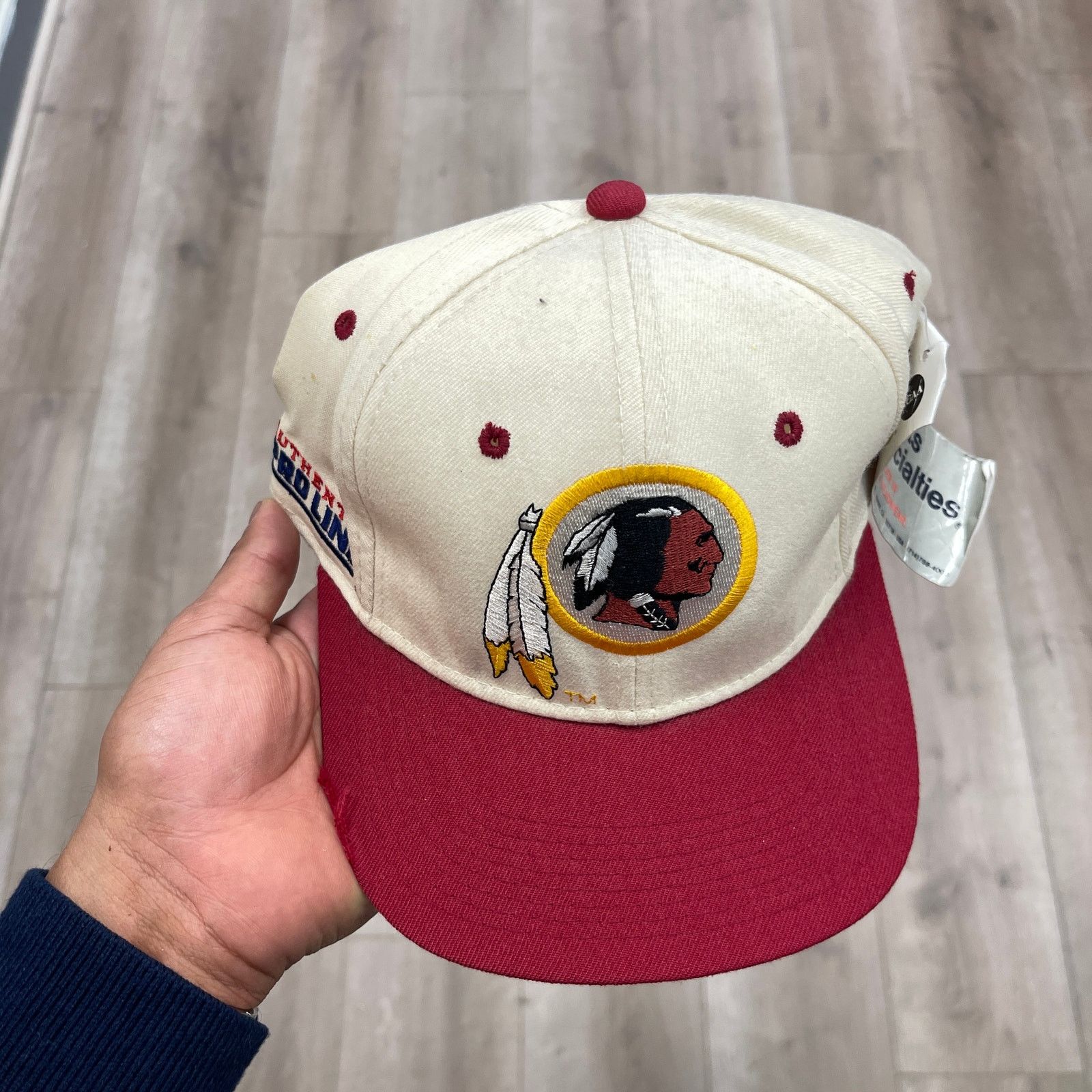NFL vintage 90s Washington Redskins fitted Cap hat 7 3/8 Size ONE SIZE - 6 Thumbnail