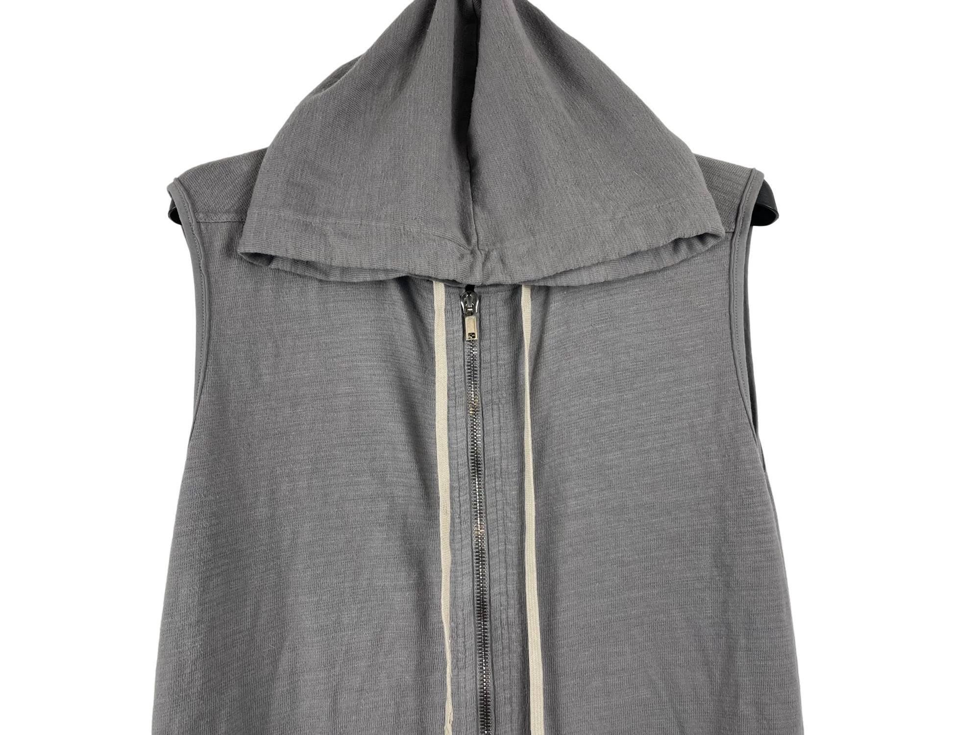 Rick Owens Rick Owens DRKSHDW Gray Sleeveless Zipper Hoodie Size US L / EU 52-54 / 3 - 3 Thumbnail