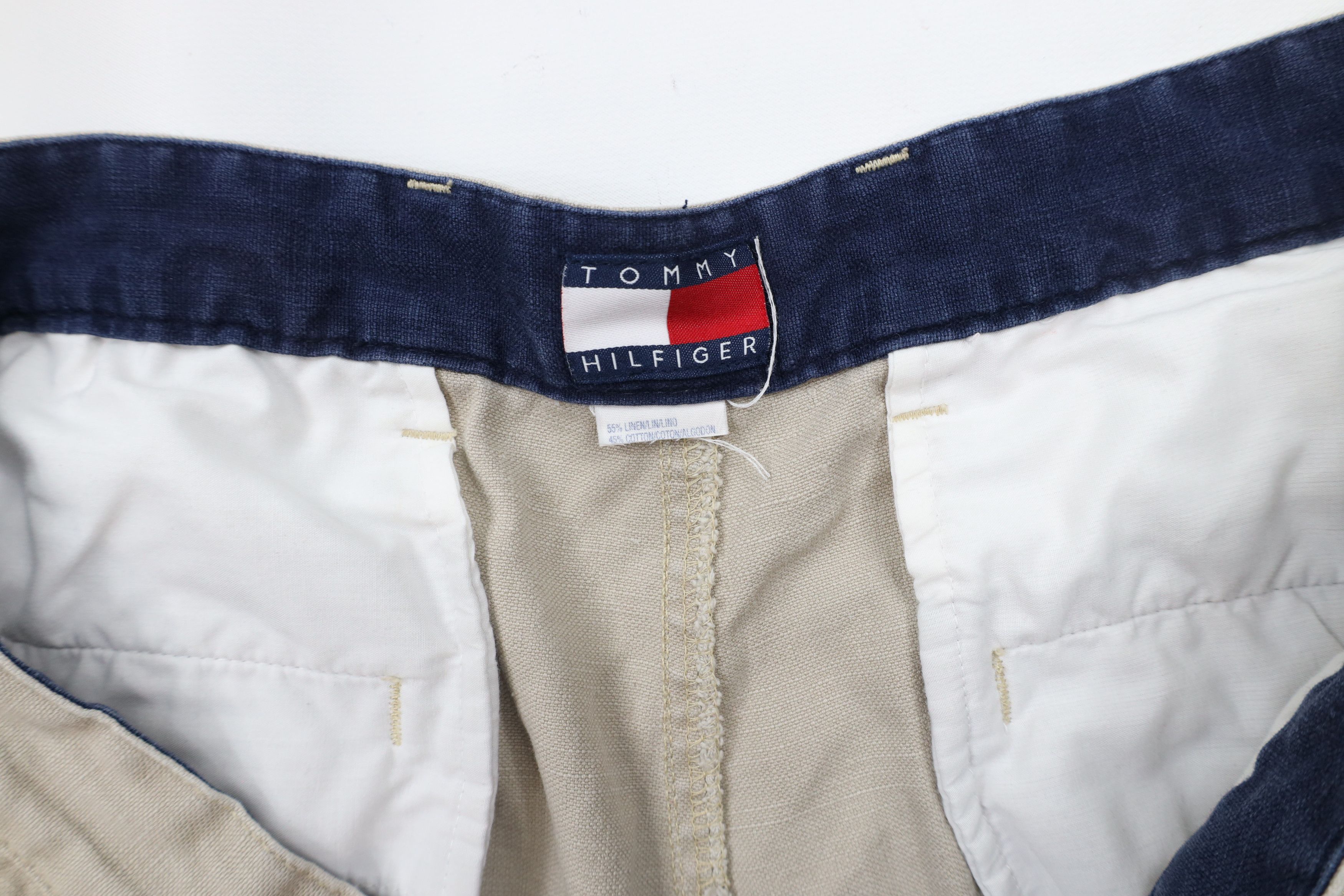 Tommy Hilfiger × Vintage Vintage 90s Tommy Hilfiger Baggy Linen Blend Cargo Pants Size US 36 / EU 52 - 9 Thumbnail