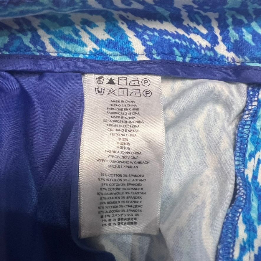 Michael Kors Michael Kors Women's Size 8 Blue Geometric Ankle Pants Size 30" / US 8 / IT 44 - 3 Thumbnail