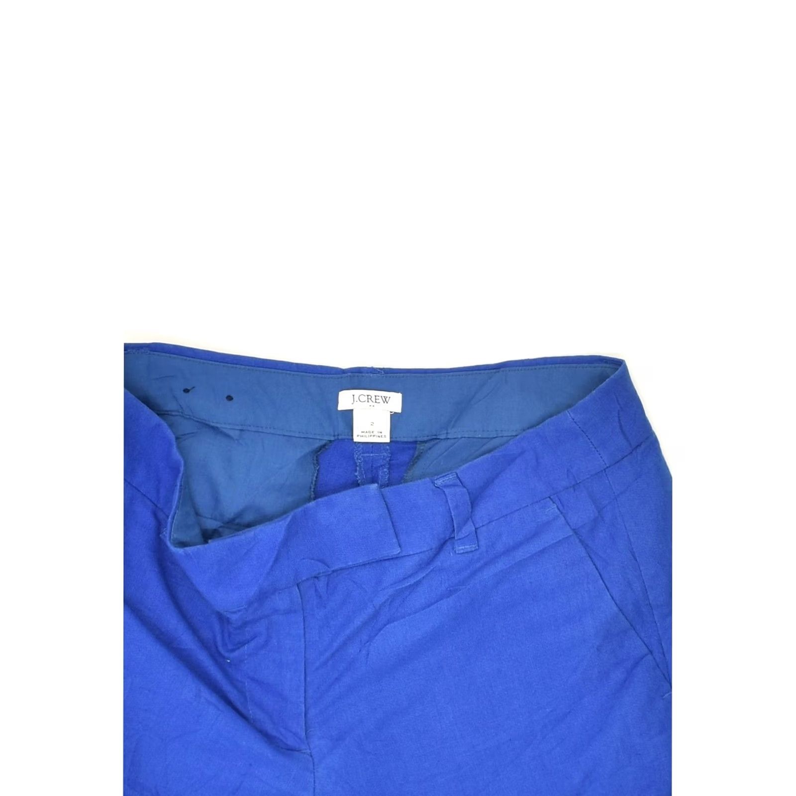 J.Crew J. CREW Womens Casual Shorts Blue Linen XS W28 US 2 Size 26" / US 2 / IT 38 - 3 Thumbnail