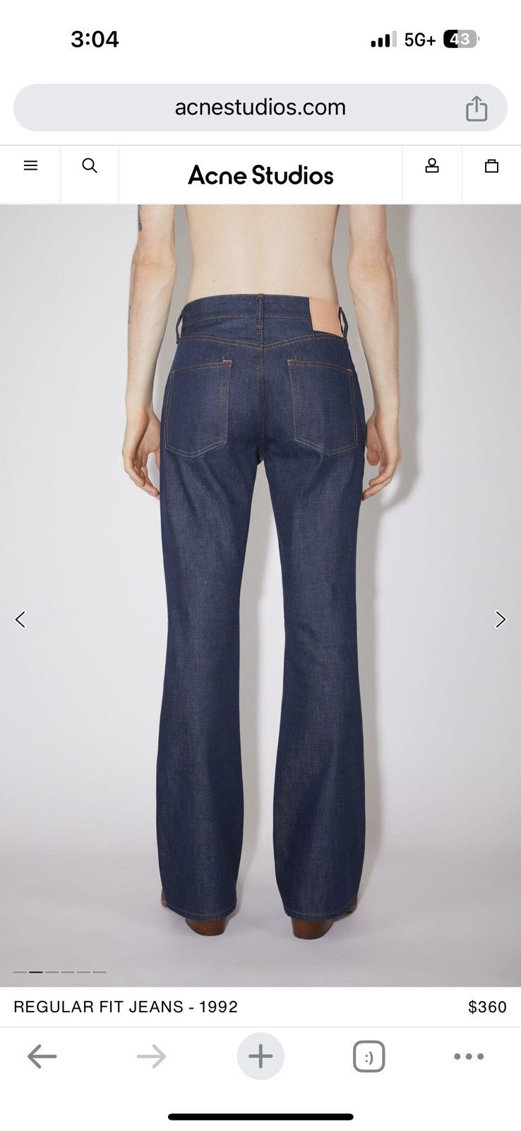 acne studios 1992 フレアデニム Acne Studios - 1992 Flared Distressed Jeans - Gray Acne Studios