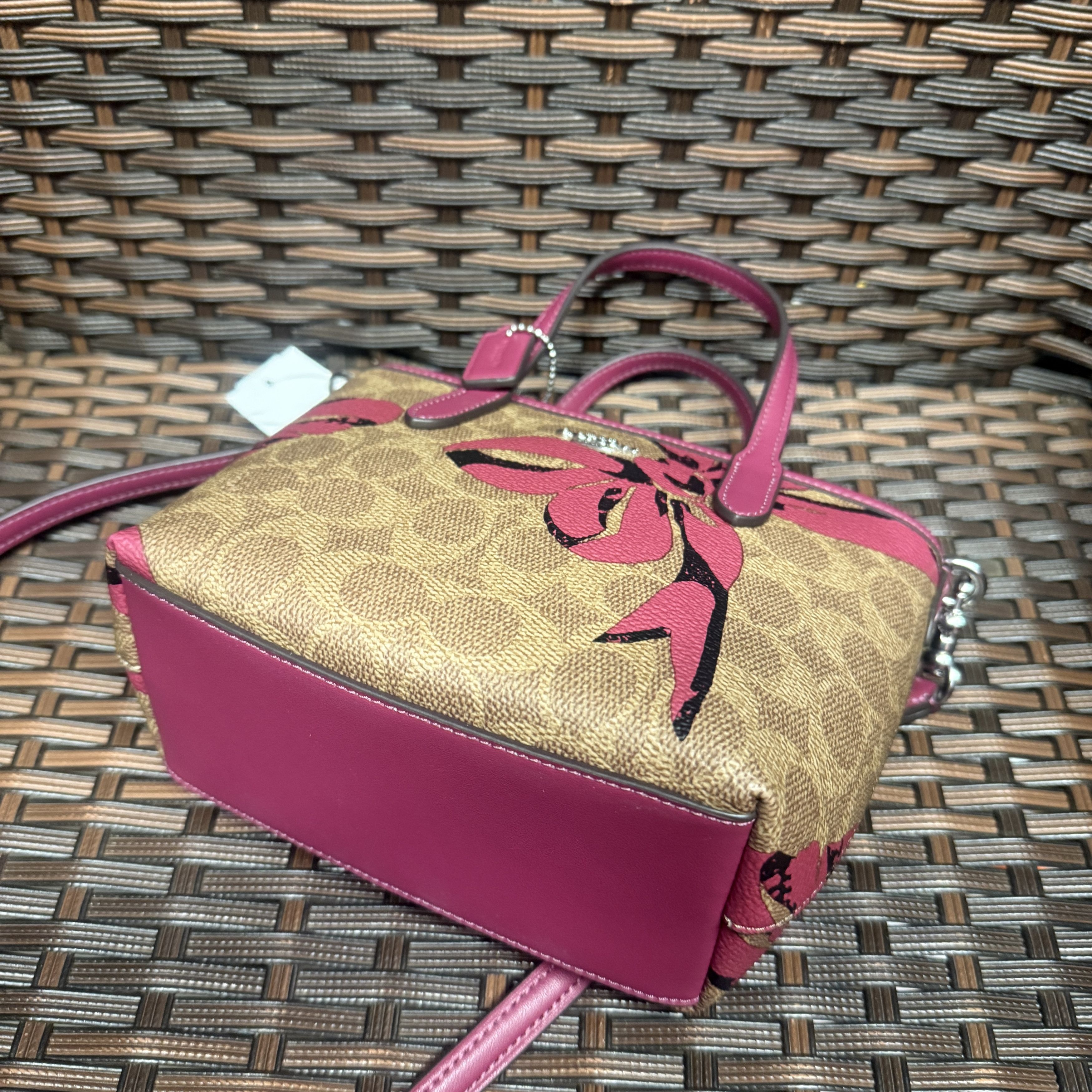 coach City Mini Tote Bag In Signature canvas crossbody CY736
