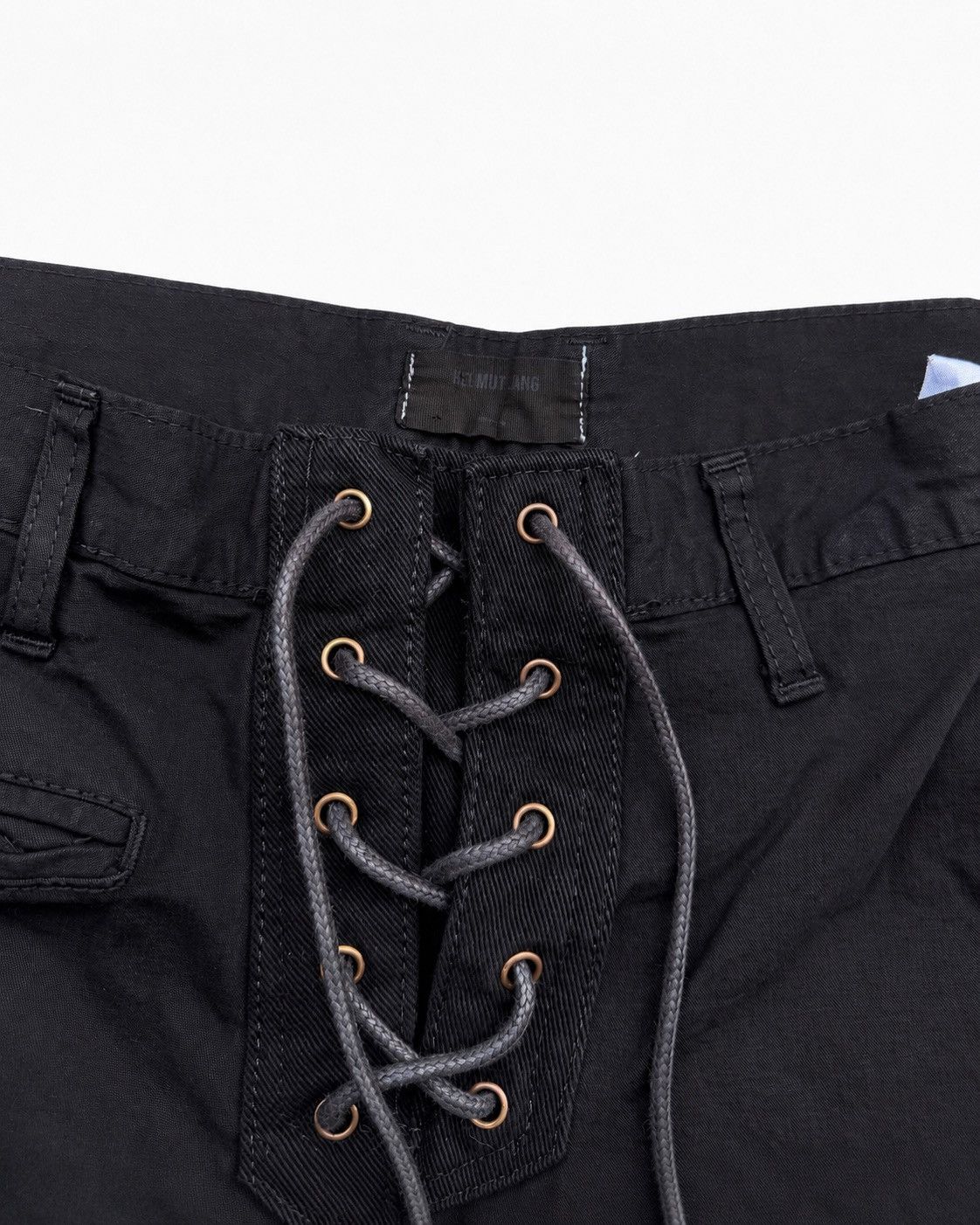 Japanese Brand Helmut lang Custom Lace up flare pants Size US 28 / EU 44 - 3 Thumbnail