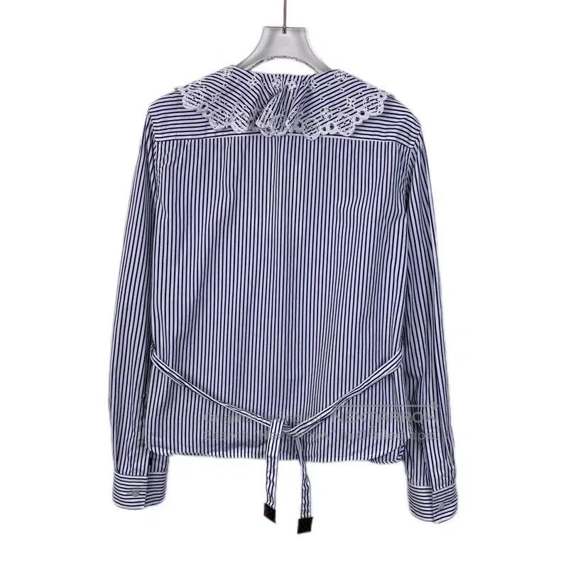 Louis Vuitton Louis Vuitton 22 Long Sleeve Shirt with Blue Vertical Stri Size XS / US 0-2 / IT 36-38 - 2 Thumbnail