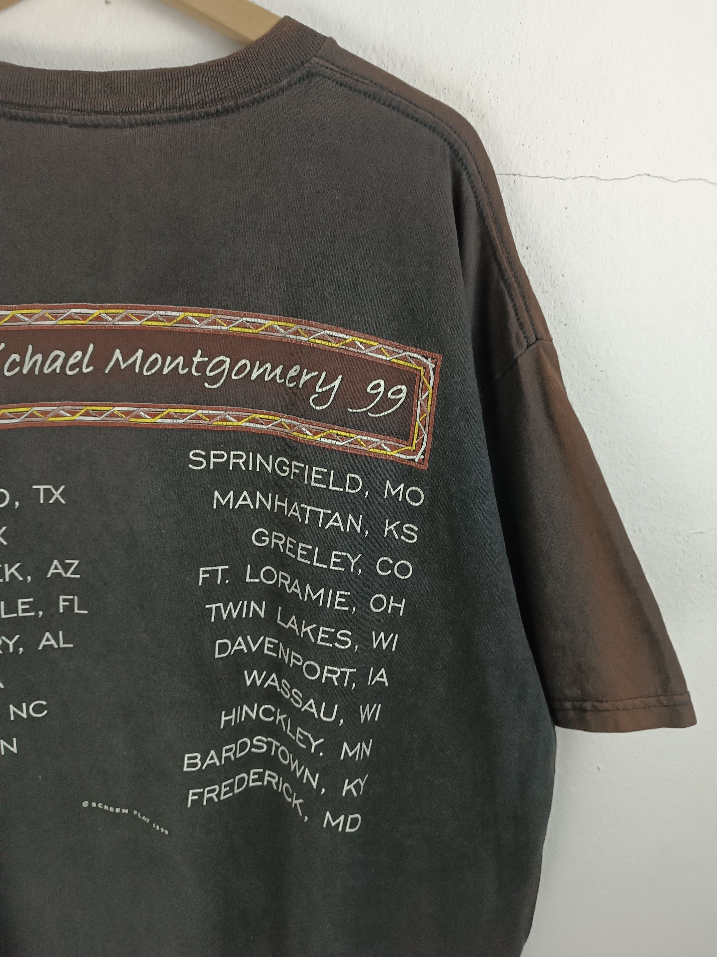 Vintage THRASHED FADED VINTAGE '99 JOHN MICHAEL MONTGOMERY TOUR TEE Size US XL / EU 56 / 4 - 12 Thumbnail