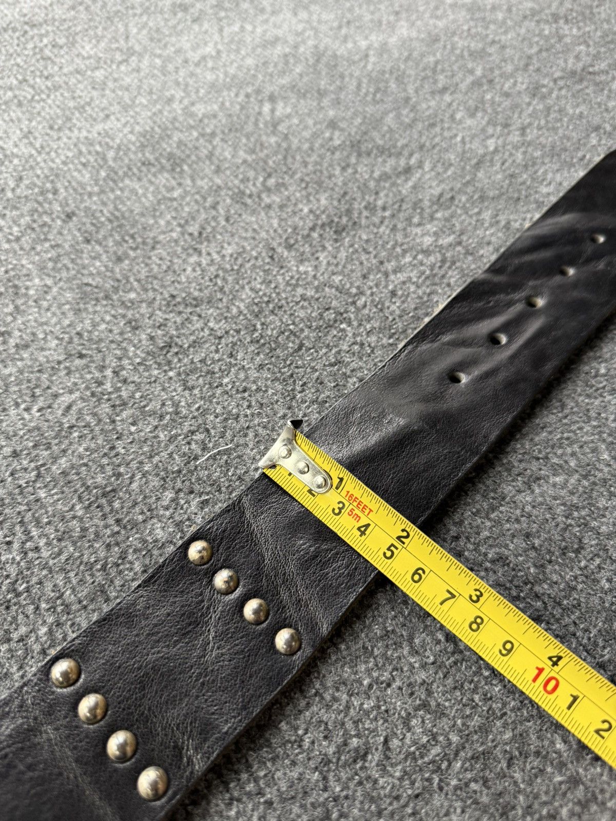 Japanese Brand Vintage Avant Garde Studded Leather Belt Punk Grunge Y2K Size ONE SIZE - 18 Thumbnail