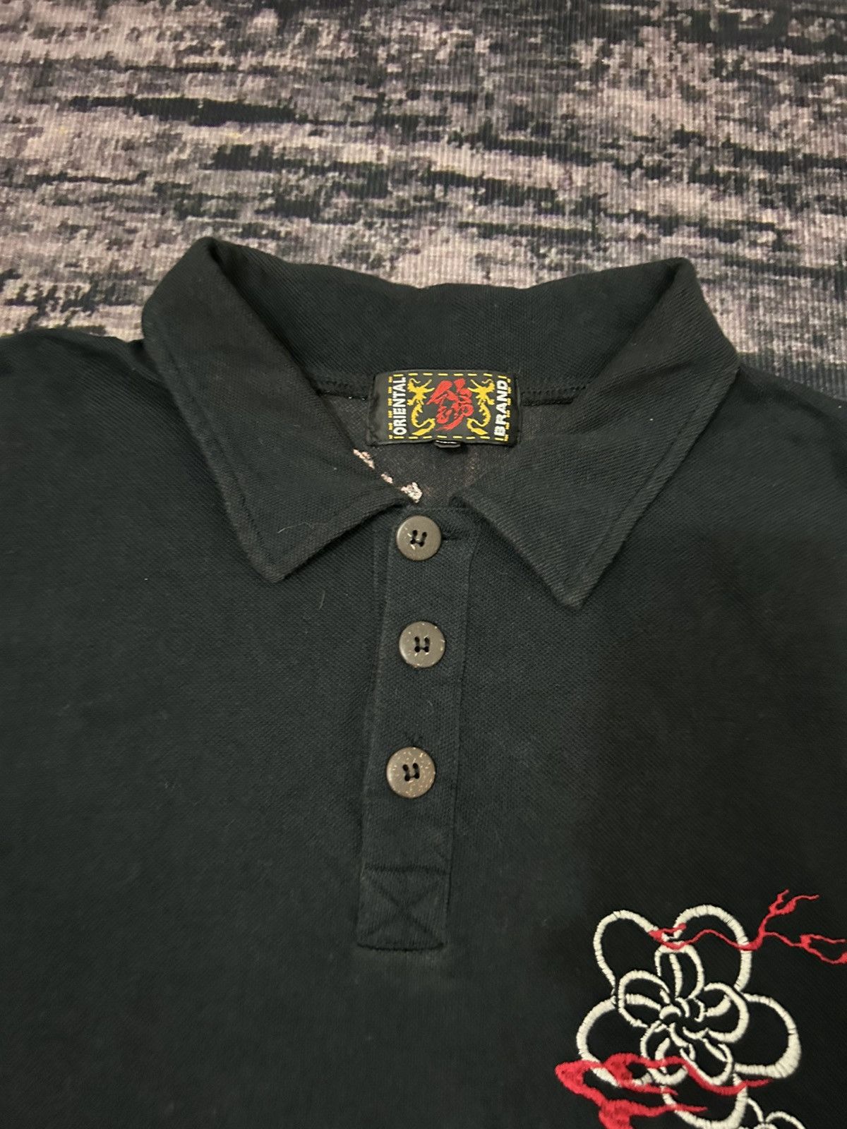 Karakuri Tamashii Japanese Oriental Brand Skull Sakura embroidered Sukajan Size US XXL / EU 58 / 5 - 10 Thumbnail