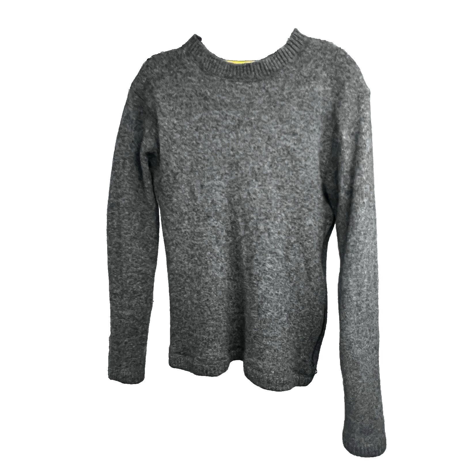 Stussy STUSSY Gray Lambs Wool Mesh Lined Sweater Small Side Zips Size S / US 4 / IT 40 - 1 Thumbnail
