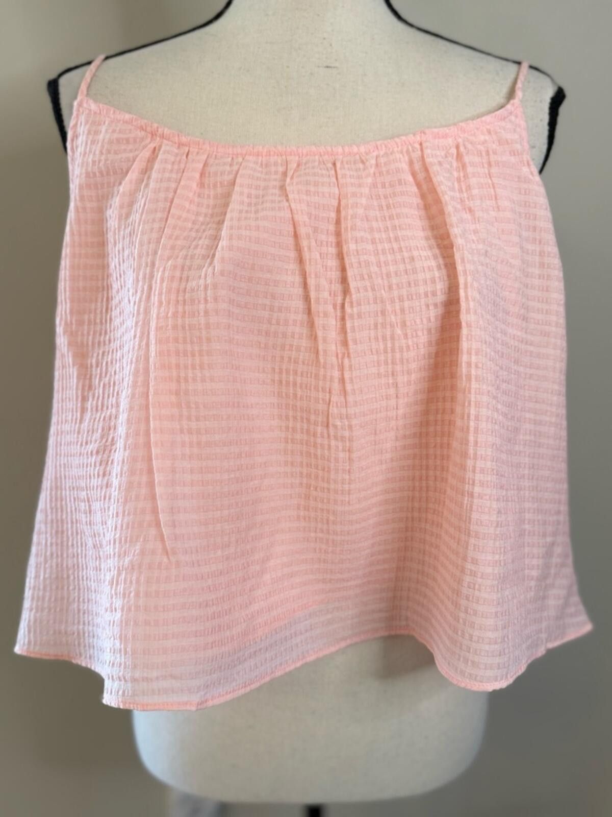 Other Banana Republic Factory pink flouncy crop tank top SZ LG Size L / US 10 / IT 46 - 7 Thumbnail