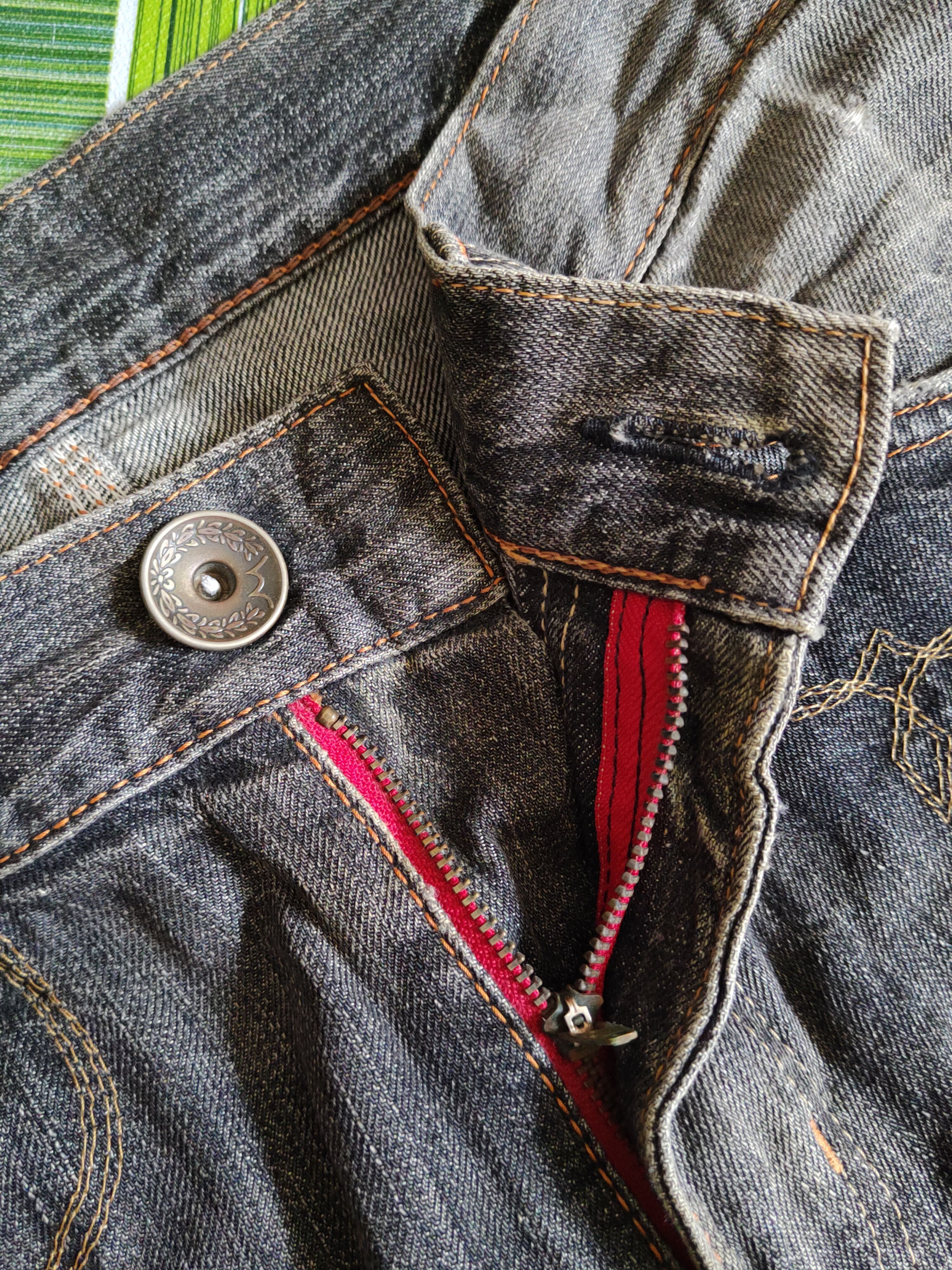 Edwin Edwin Black Faded Distressed Ripped Jeans #S1630 Size US 33 - 15 Thumbnail