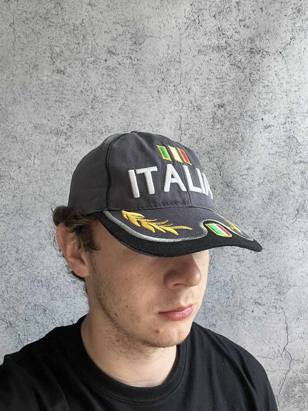Vintage Y2K Italia Cap Mens One Size Embroidered Logo Hype Size ONE SIZE - 2 Thumbnail