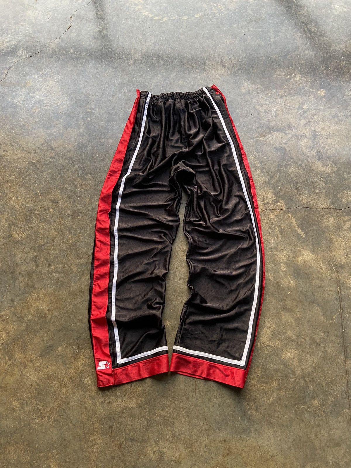 NBA Vintage Edit draft Black and red Starter track pants small Size US 30 / EU 46 - 1 Thumbnail