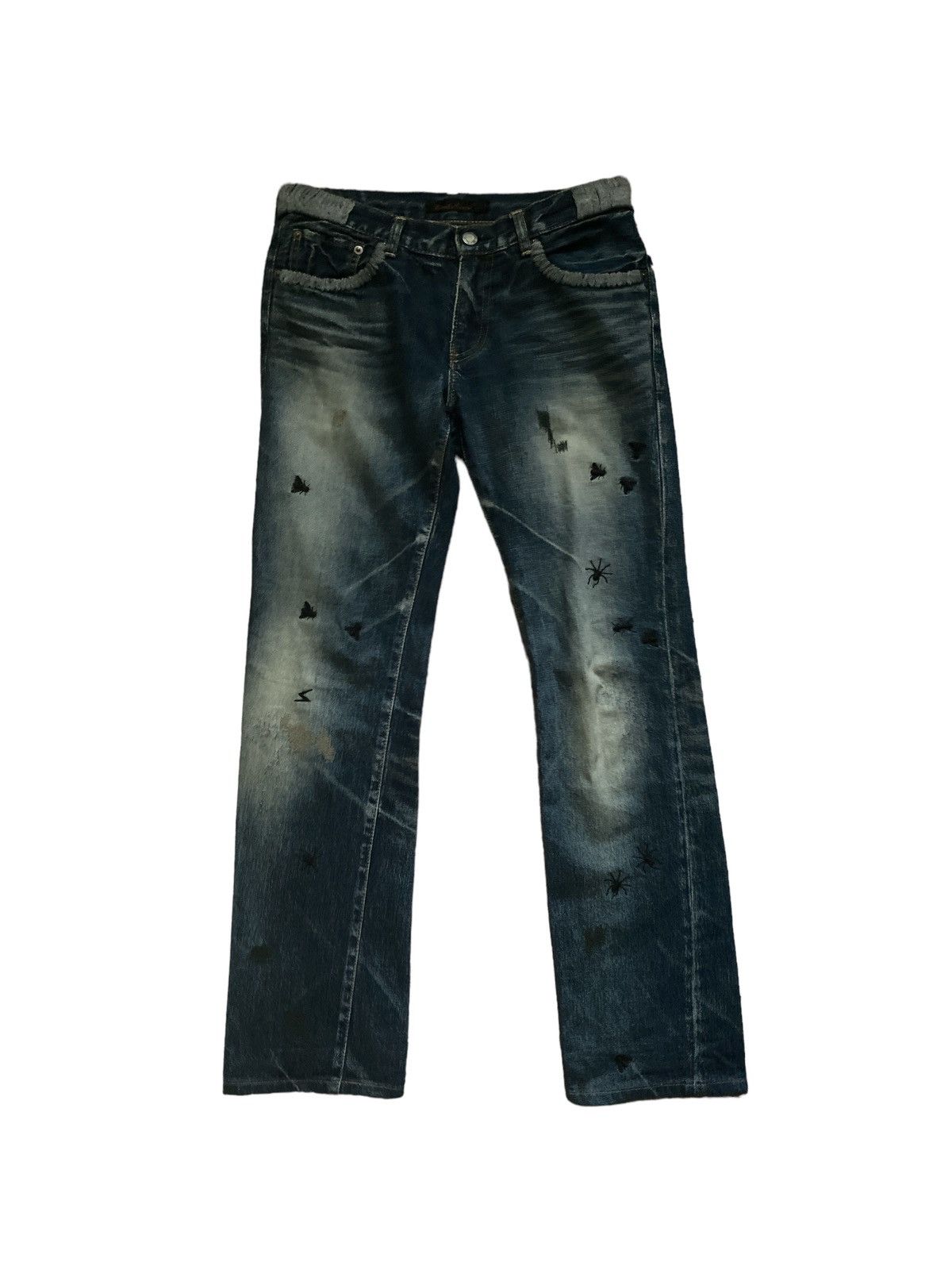 image of Jun Takahashi x Undercover Aw06 Bug/insect Denim in Navy, Men's (Size 30)