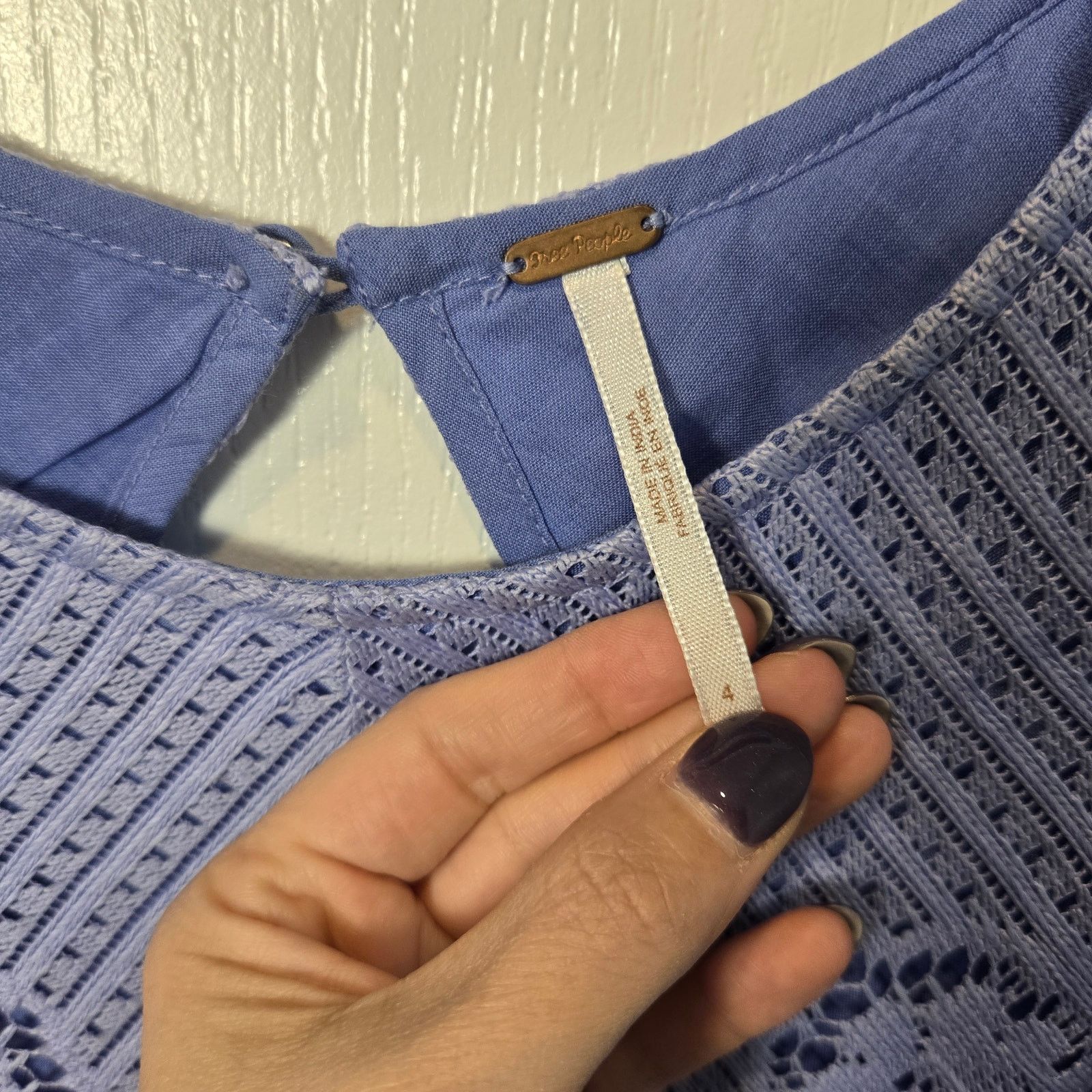 Free People Free People Rocco Lace Open Back Fit Flare Mini Lavender 4 Size S / US 4 / IT 40 - 5 Thumbnail