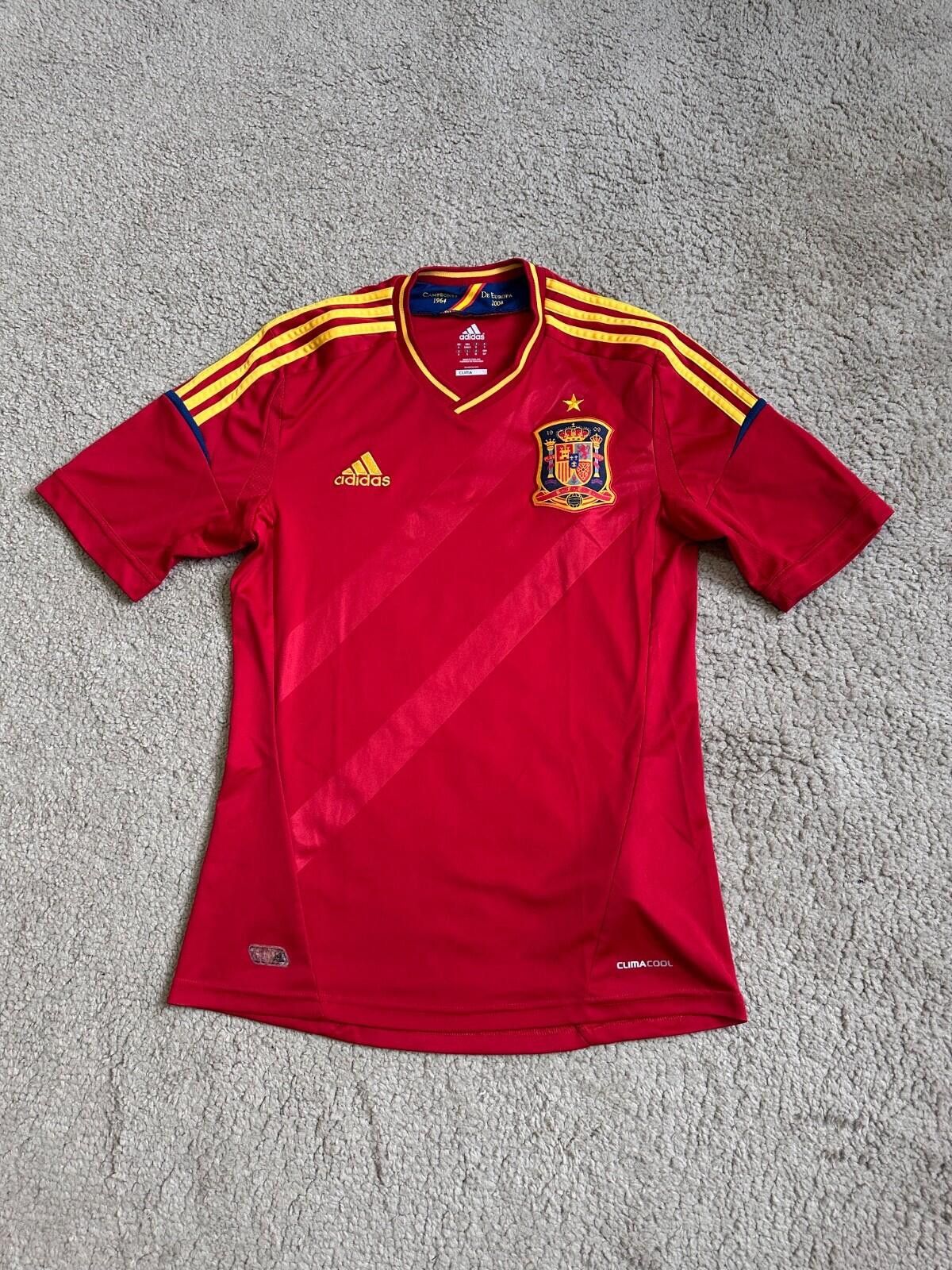 Adidas SPAIN 2012 2013 HOME FOOTBALL SHIRT SOCCER JERSEY ADIDAS Size US S / EU 44-46 / 1 - 1 Thumbnail