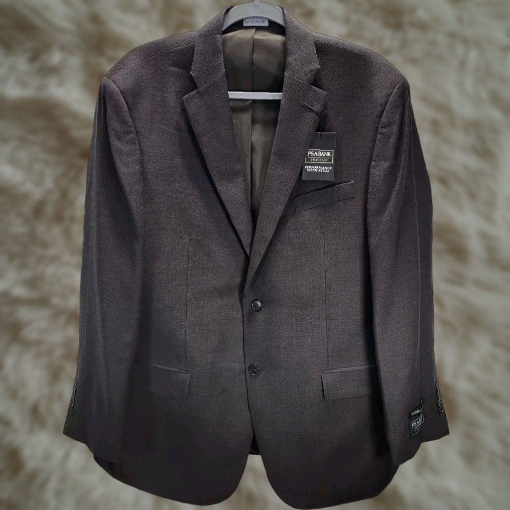Jos. A. Bank VINTAGE Jos. A. Bank Traveler Brown Wool Blazer Sport Coat Single Breasted 43R NWT Mens Blazer Wool Brown 43R NWT Size 46R - 1 Thumbnail