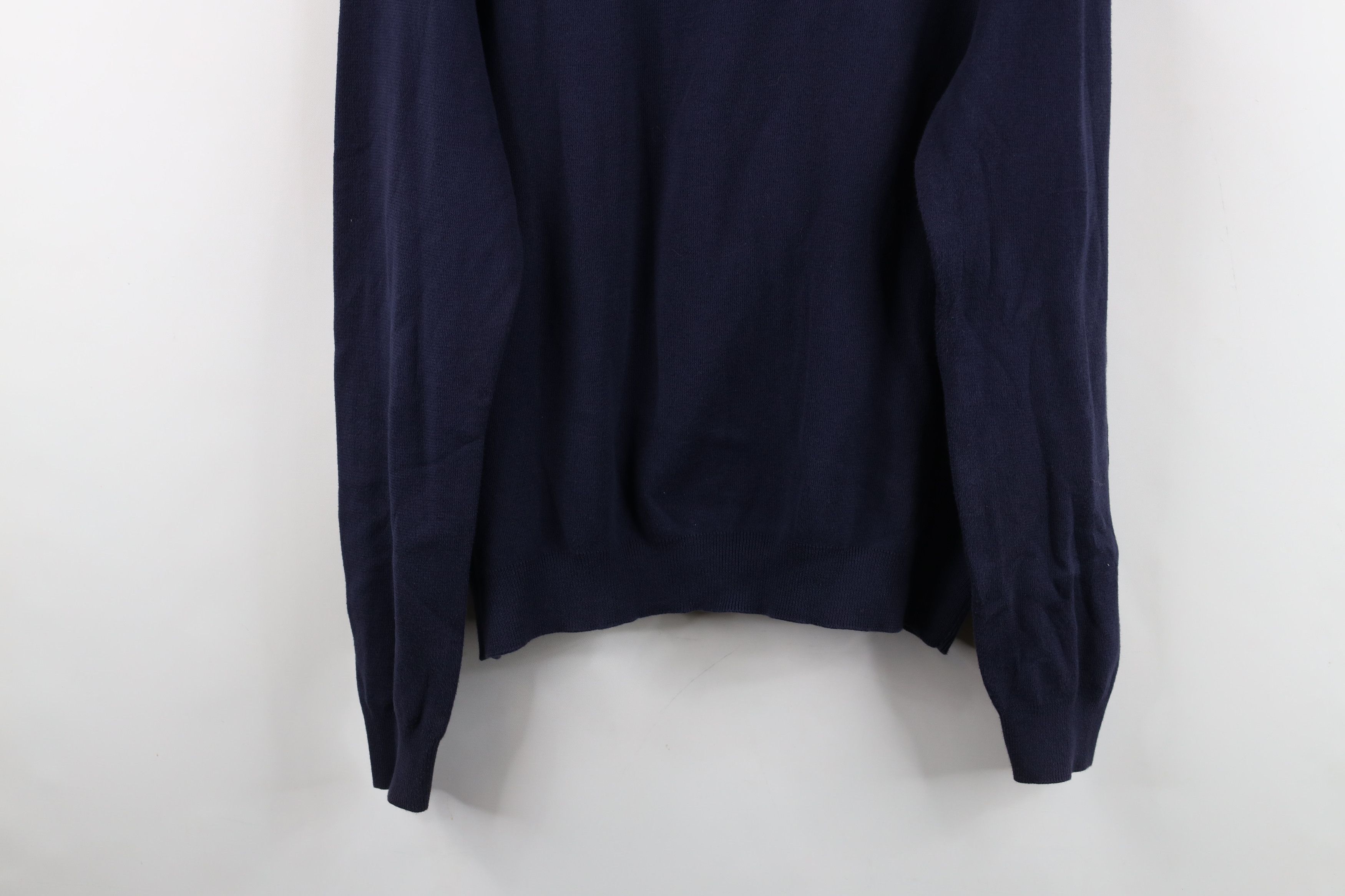 Ralph Lauren Vintage 90s Ralph Lauren Cotton Knit V-Neck Sweater Blue Size US L / EU 52-54 / 3 - 13 Thumbnail