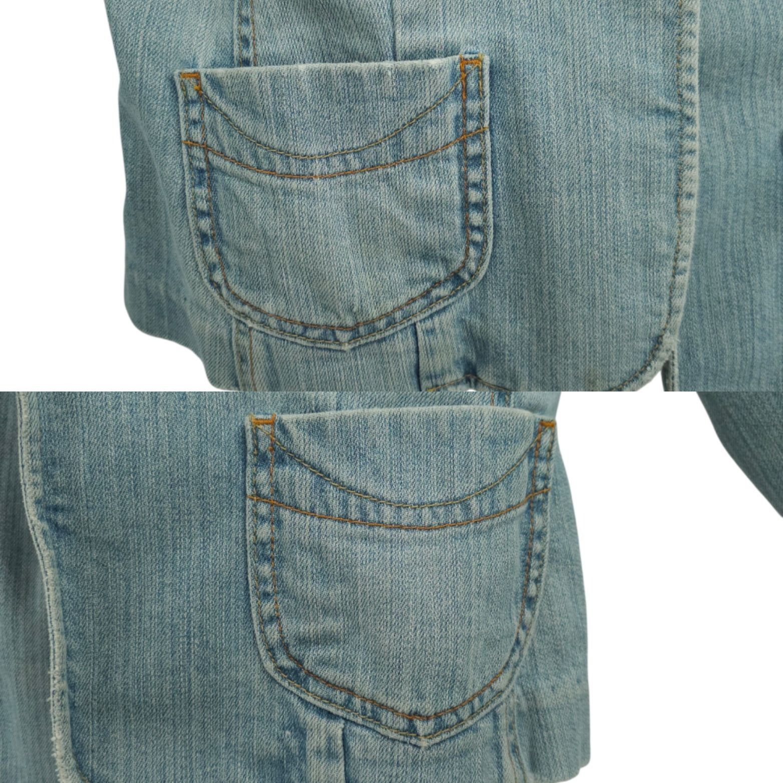 Gap GAP Denim Blazer Jacket Womens 2 READ Y2K Indie Light Wash Size XS / US 0-2 / IT 36-38 - 15 Thumbnail