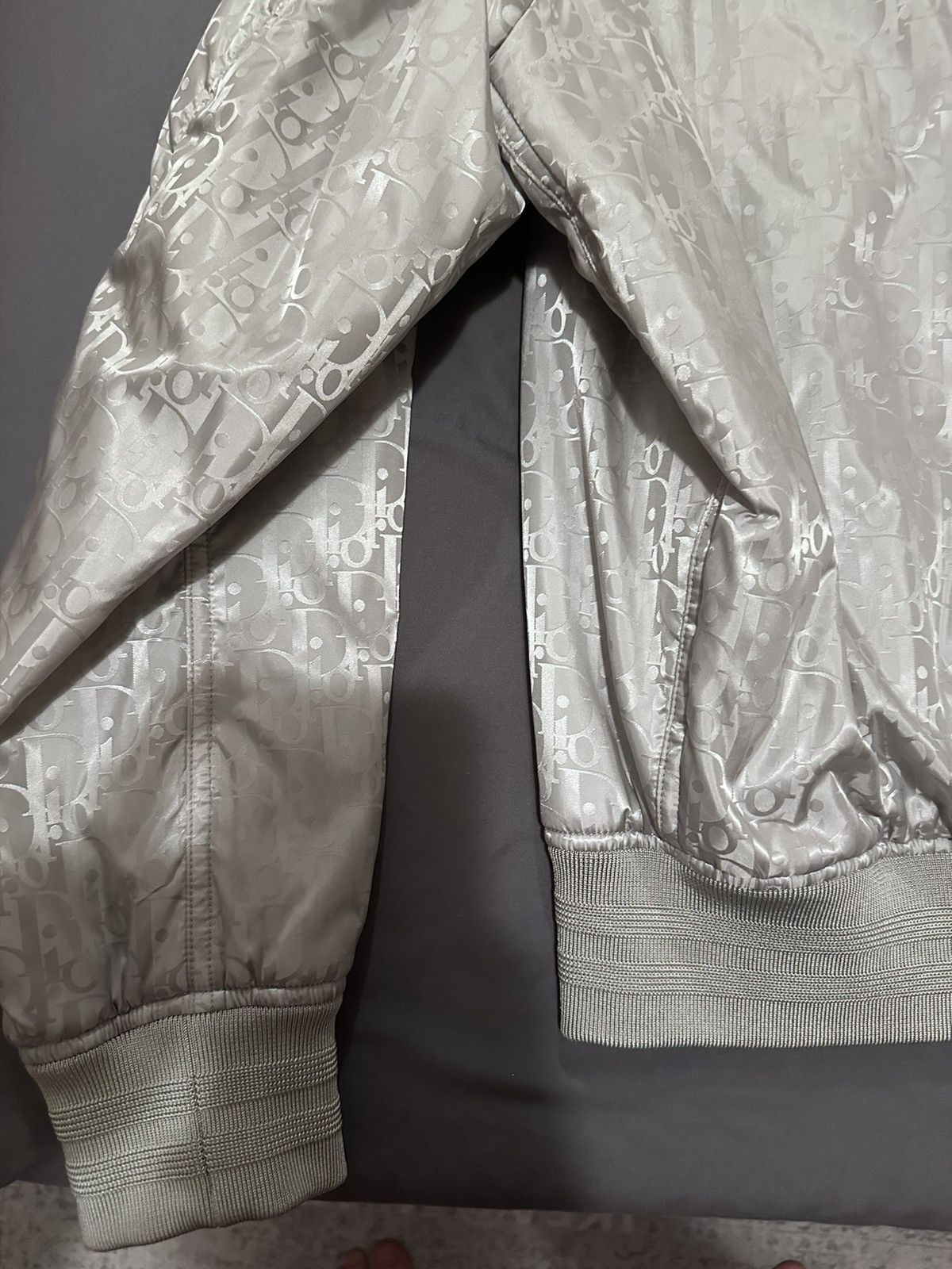 Dior Dior Oblique Bomber Jacket Gray Technical Fabric 52 L Size US L / EU 52-54 / 3 - 13 Thumbnail