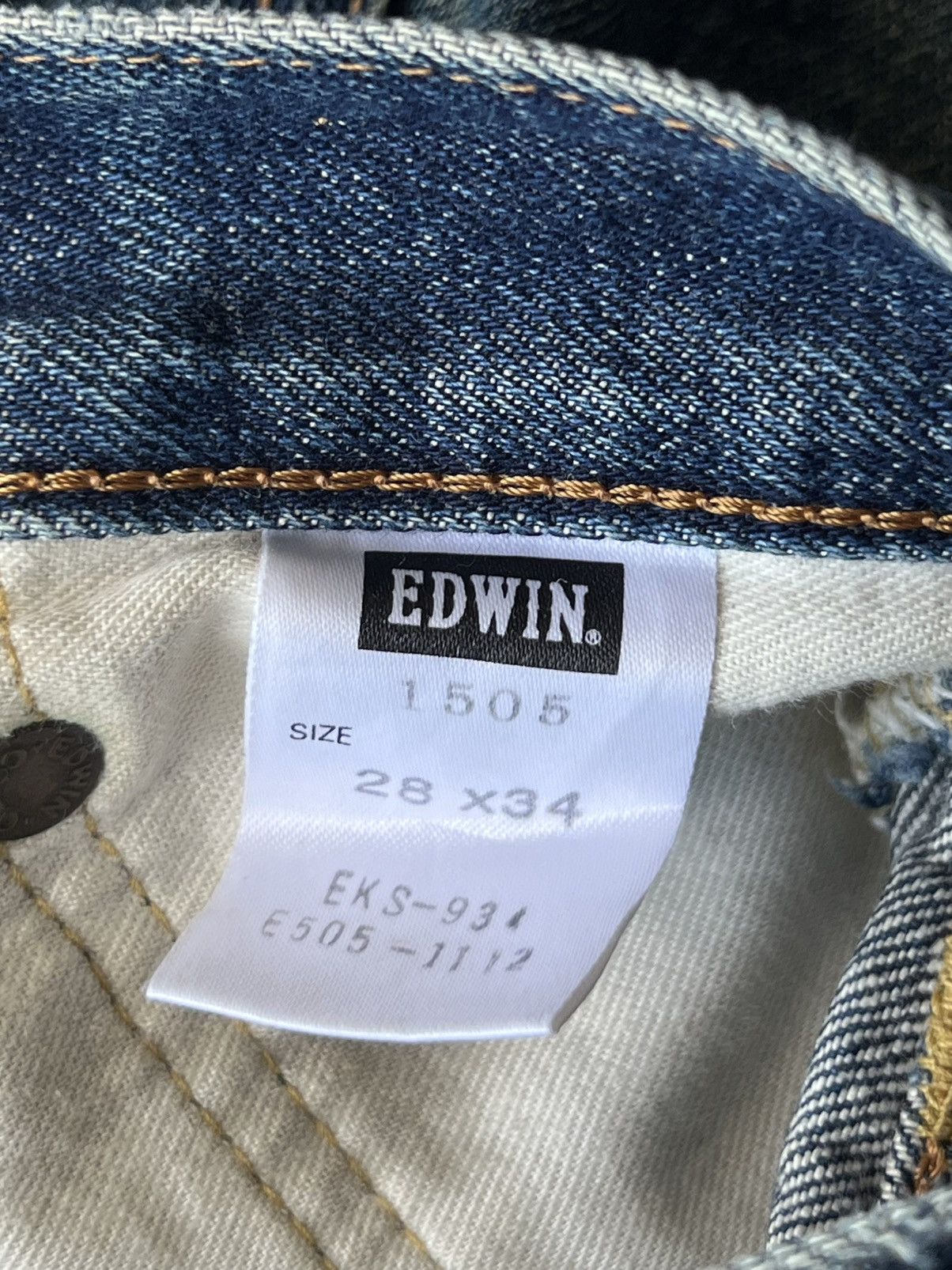 Edwin Vintage Edwin 505 Selvedge Distressed Denim Jeans Size US 31 - 8 Thumbnail