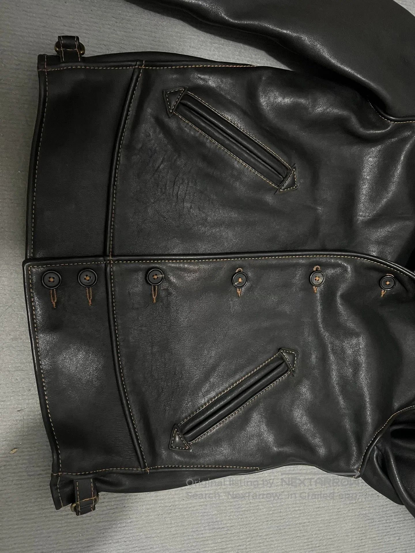 RRL Ralph Lauren Campus Cowhide Leather Biker Jacket. Size US L / EU 52-54 / 3 - 7 Thumbnail