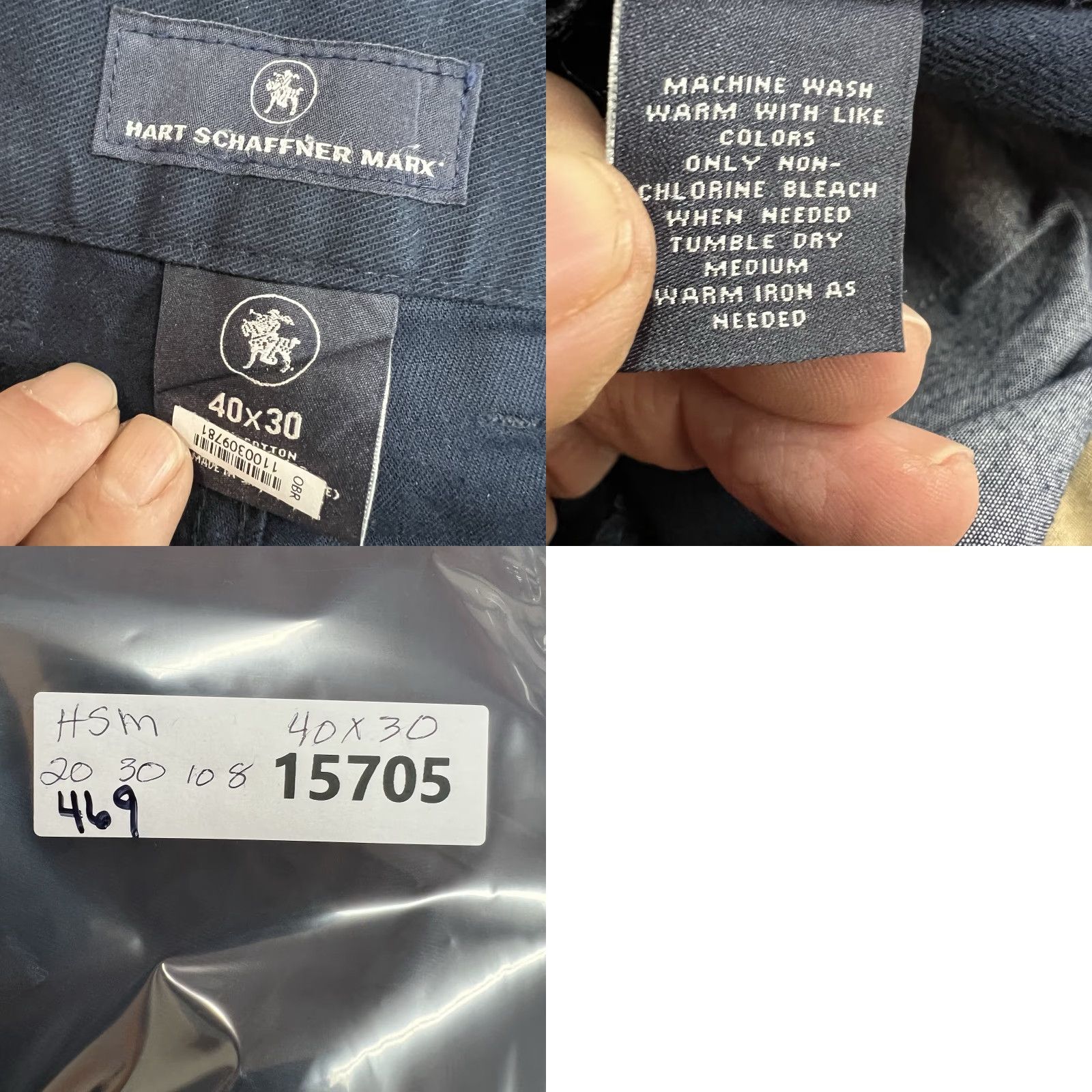 Hart Schaffner Marx Hart Schaffner Marx Heart Pant Trouser Men’s 40 X 30 Blue Twill Straight 5-Pocket Denim Flat Front Vintage: No Size US 40 / EU 56 - 8 Thumbnail