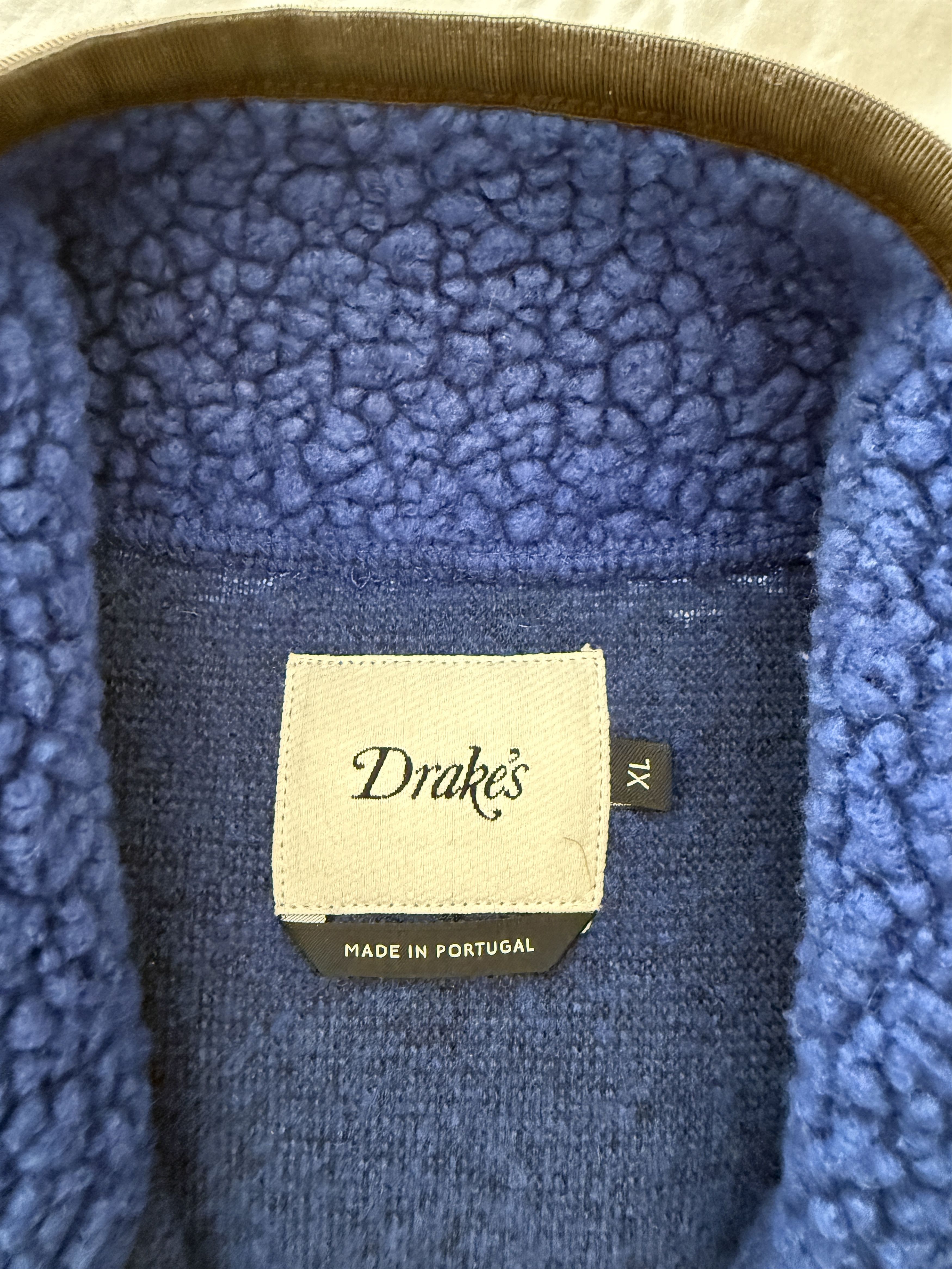 Drake's Drake's Blue Fleece Boucle Vest Size US XL / EU 56 / 4 - 4 Thumbnail
